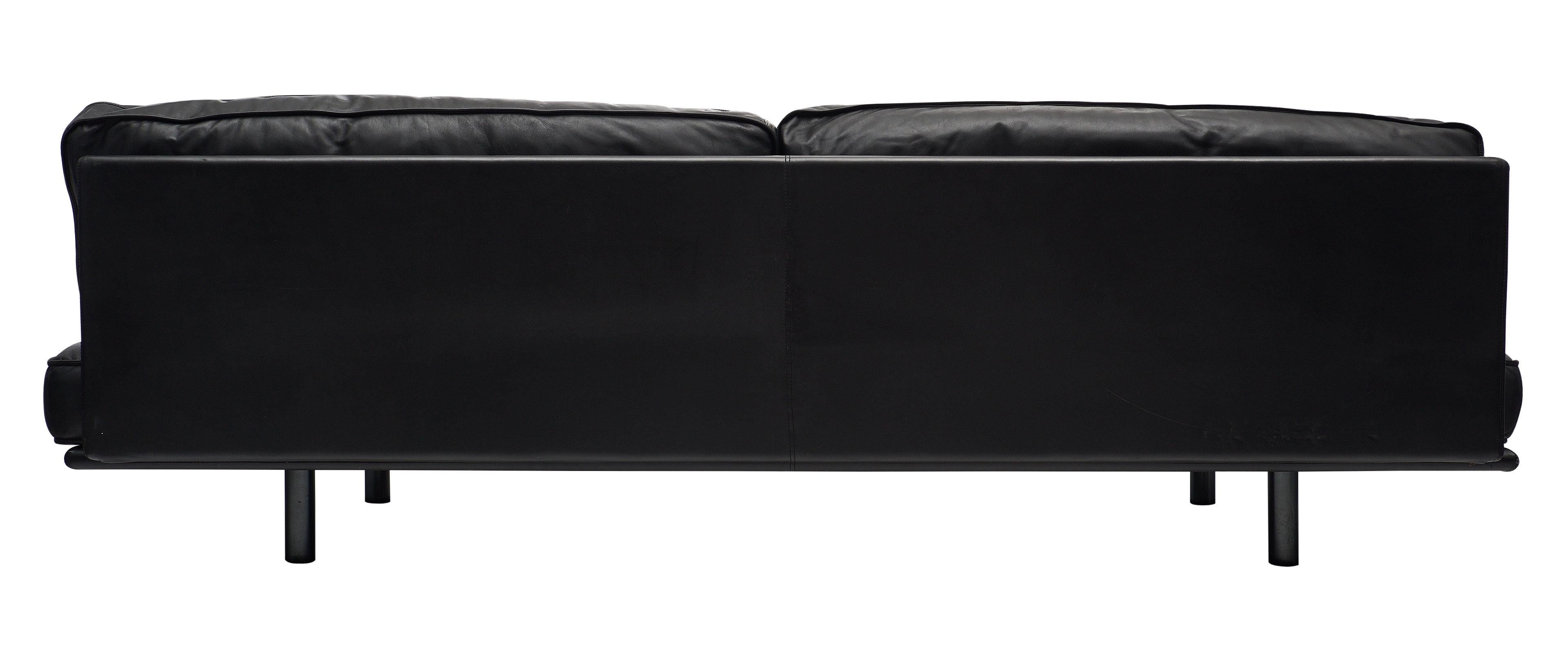 Italian Leather Milano 210 Sofa by Zanotta In Excellent Condition In Austin, TX