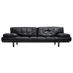 Italian Leather Milano 210 Sofa by Zanotta
