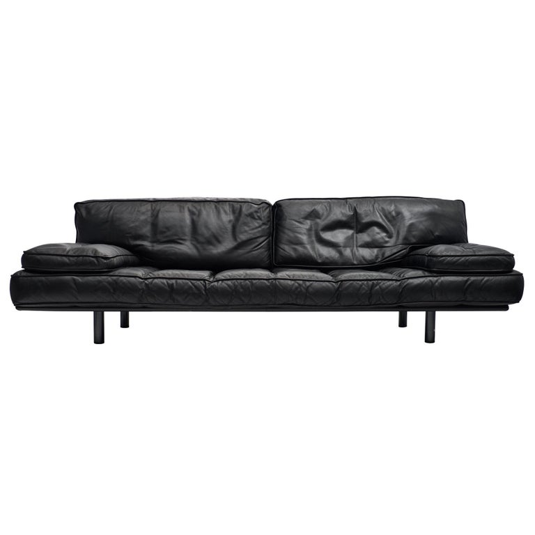 Italian Leather Milano 210 Sofa By Zanotta