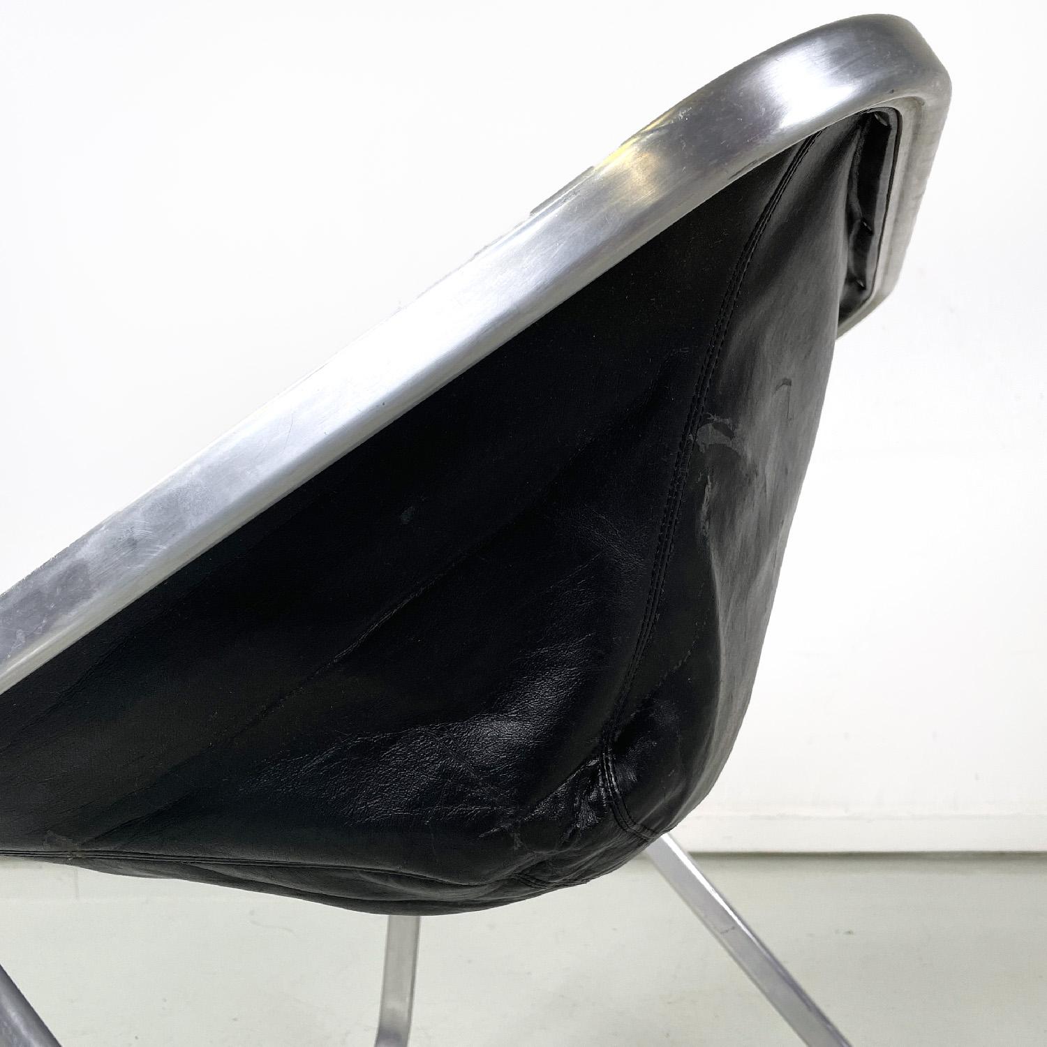 Italian leather Plona armchair by Giancarlo Piretti for Anonima Catelli, 1970s 4