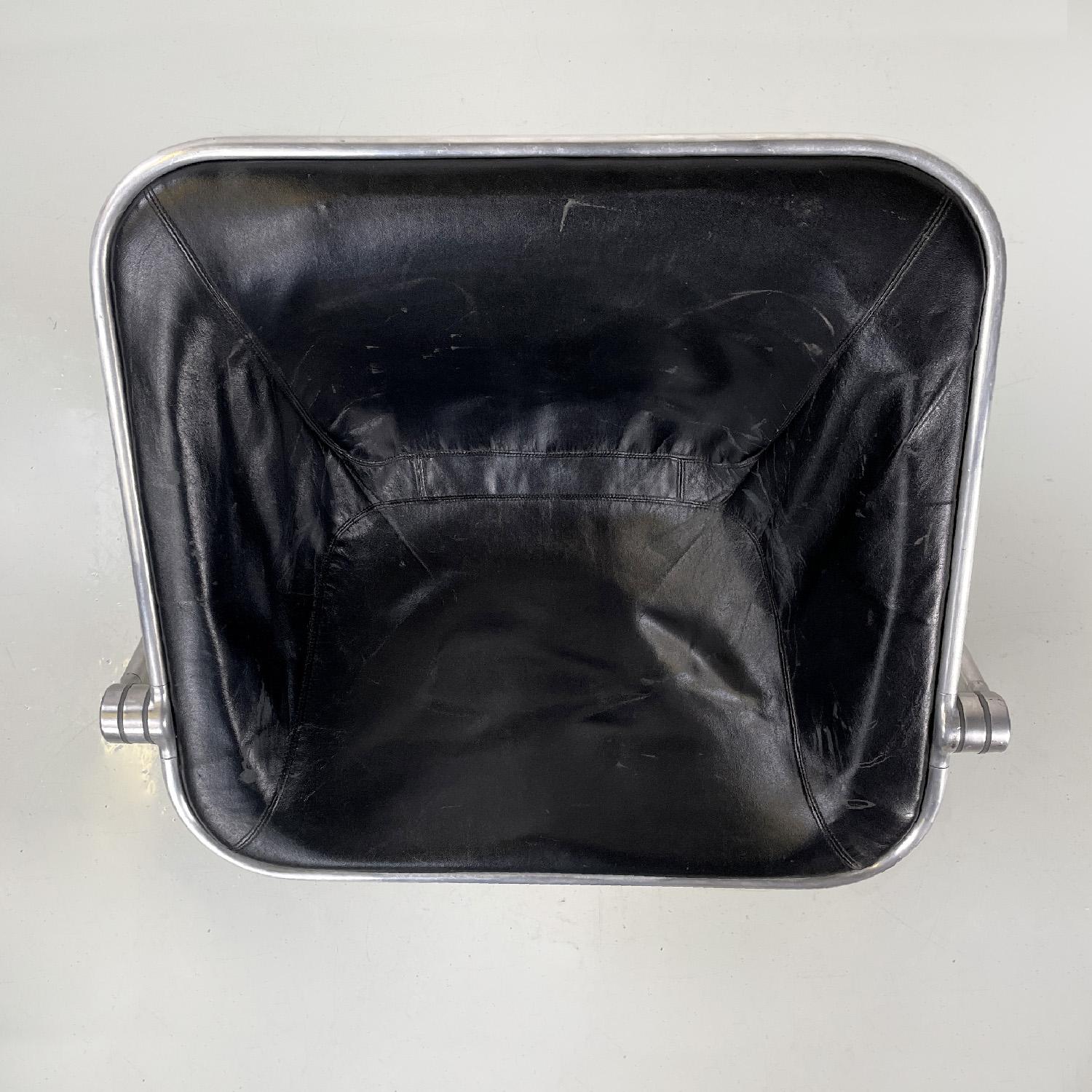 Italian leather Plona armchair by Giancarlo Piretti for Anonima Catelli, 1970s 1