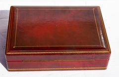Humidor en cuir italien rouge rubis  Boîte
