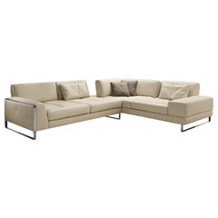 Italian Leather Sectional with Adjustable Back Cushions