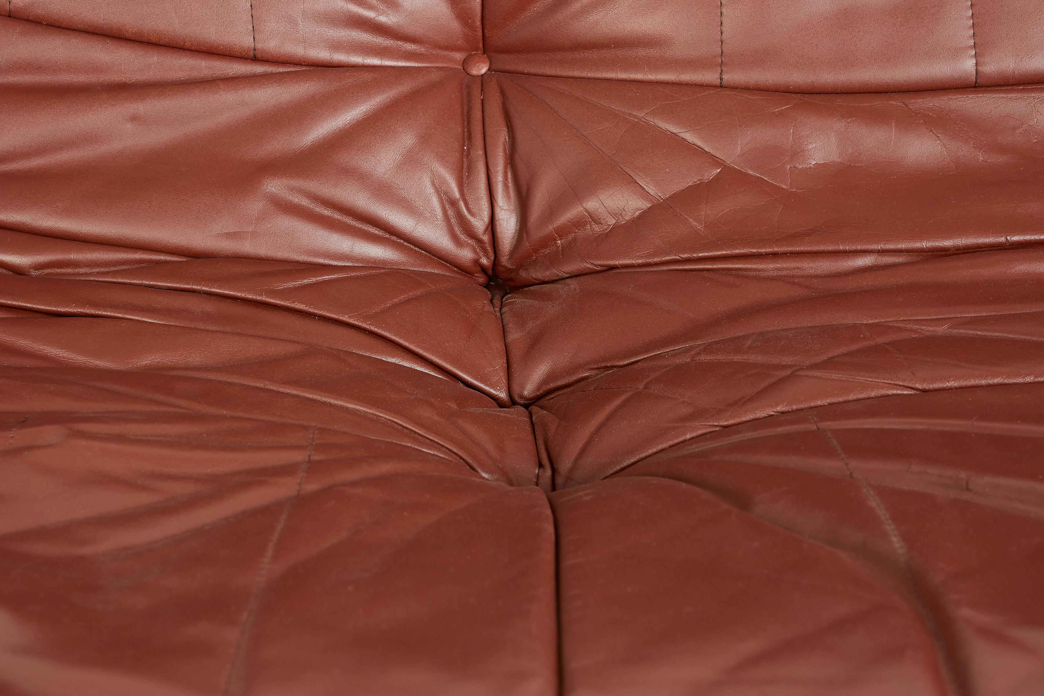 Italian Leather Settee 6