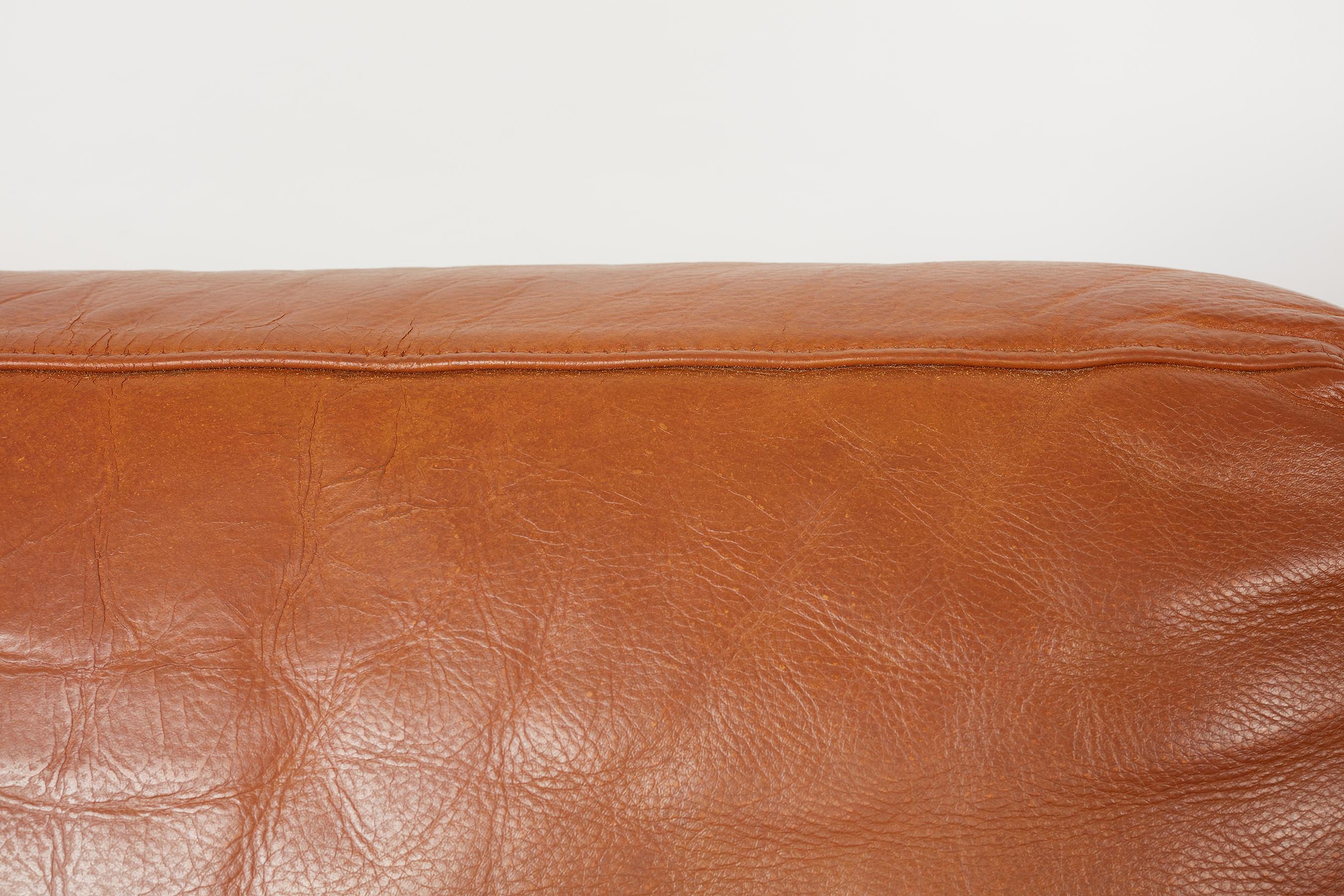 Italian Leather Settee For Sale 11