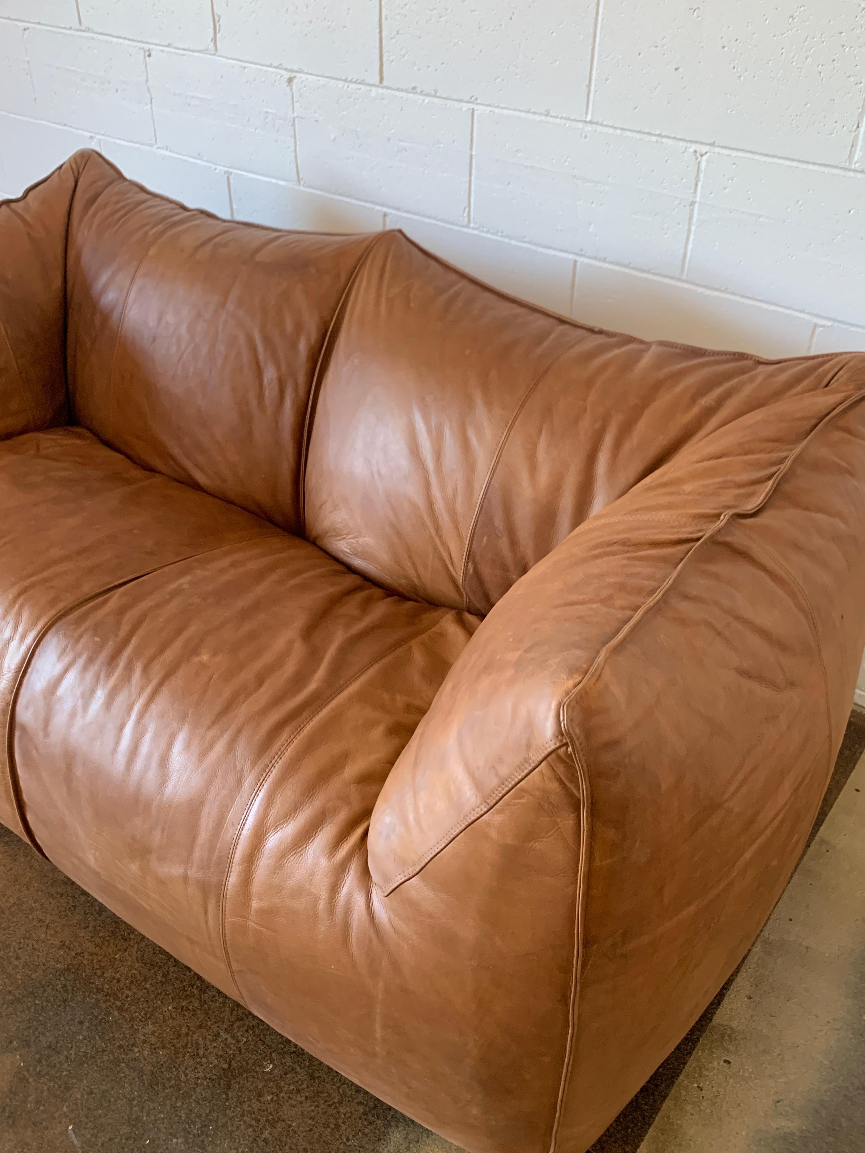 mario bellini sofa leather