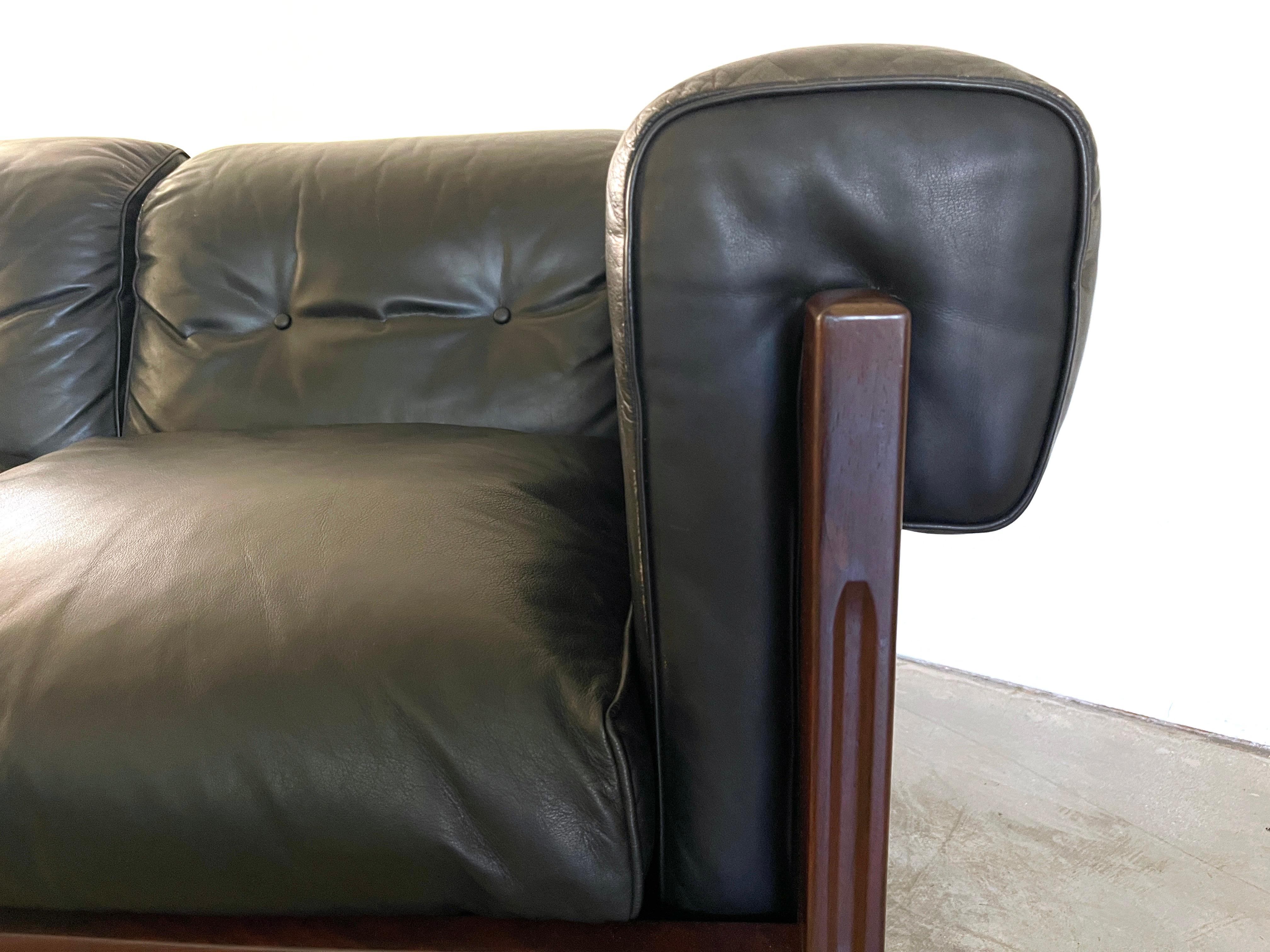 Mid-20th Century Italian Leather Sofa