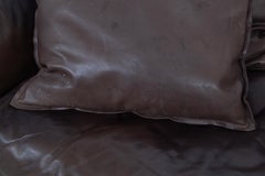 Italian leather sofa, model Baxter Housse XXL, design by Paola Navone, label