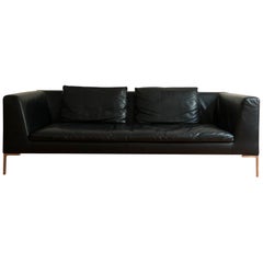 Italian Leather Sofa Model Charles by Antonio Citterio for B&B Italia
