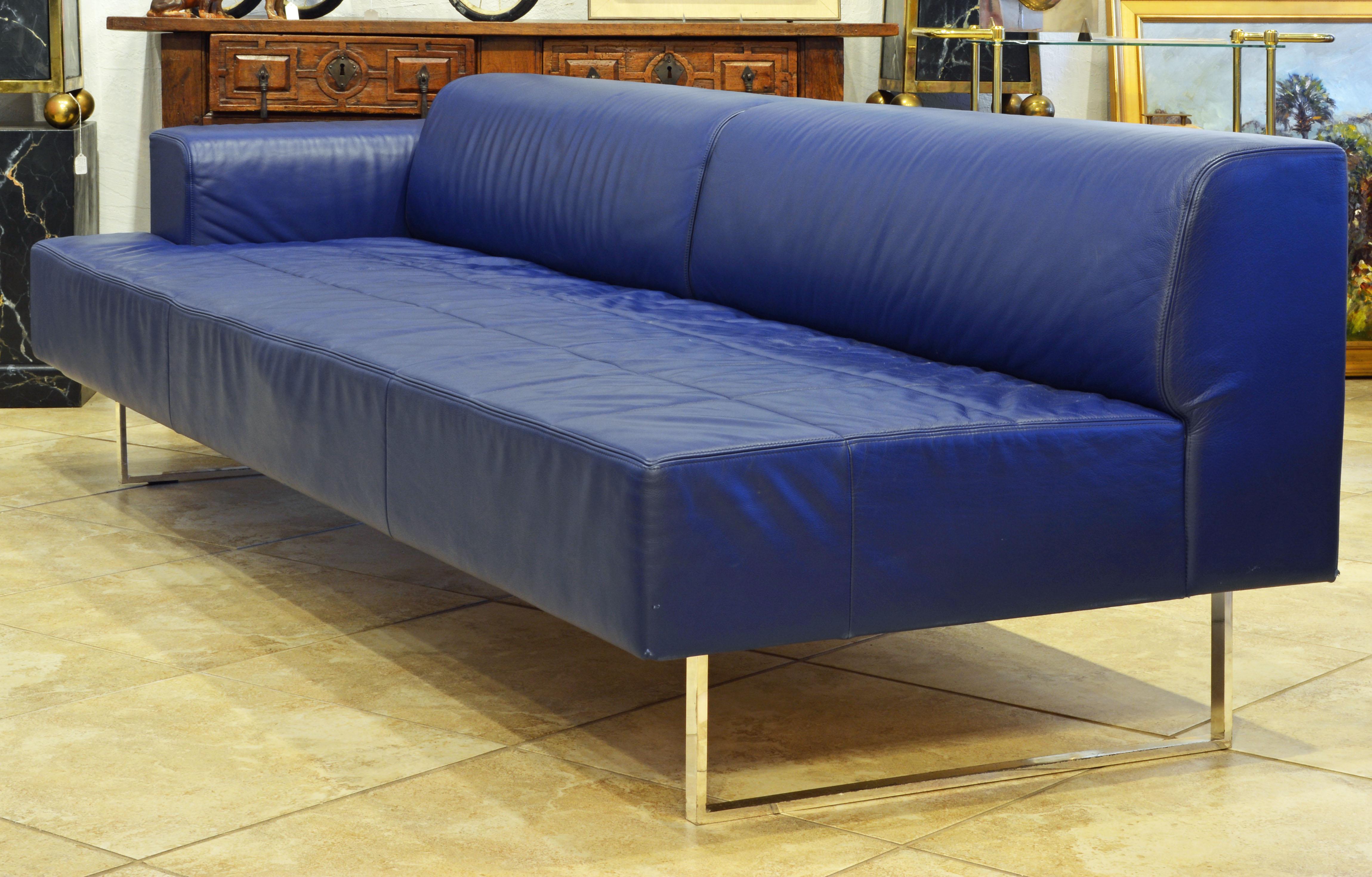 Modern Italian Leather Sofa or Chaise by Studio Cerri & Associati for Poltrona Frau