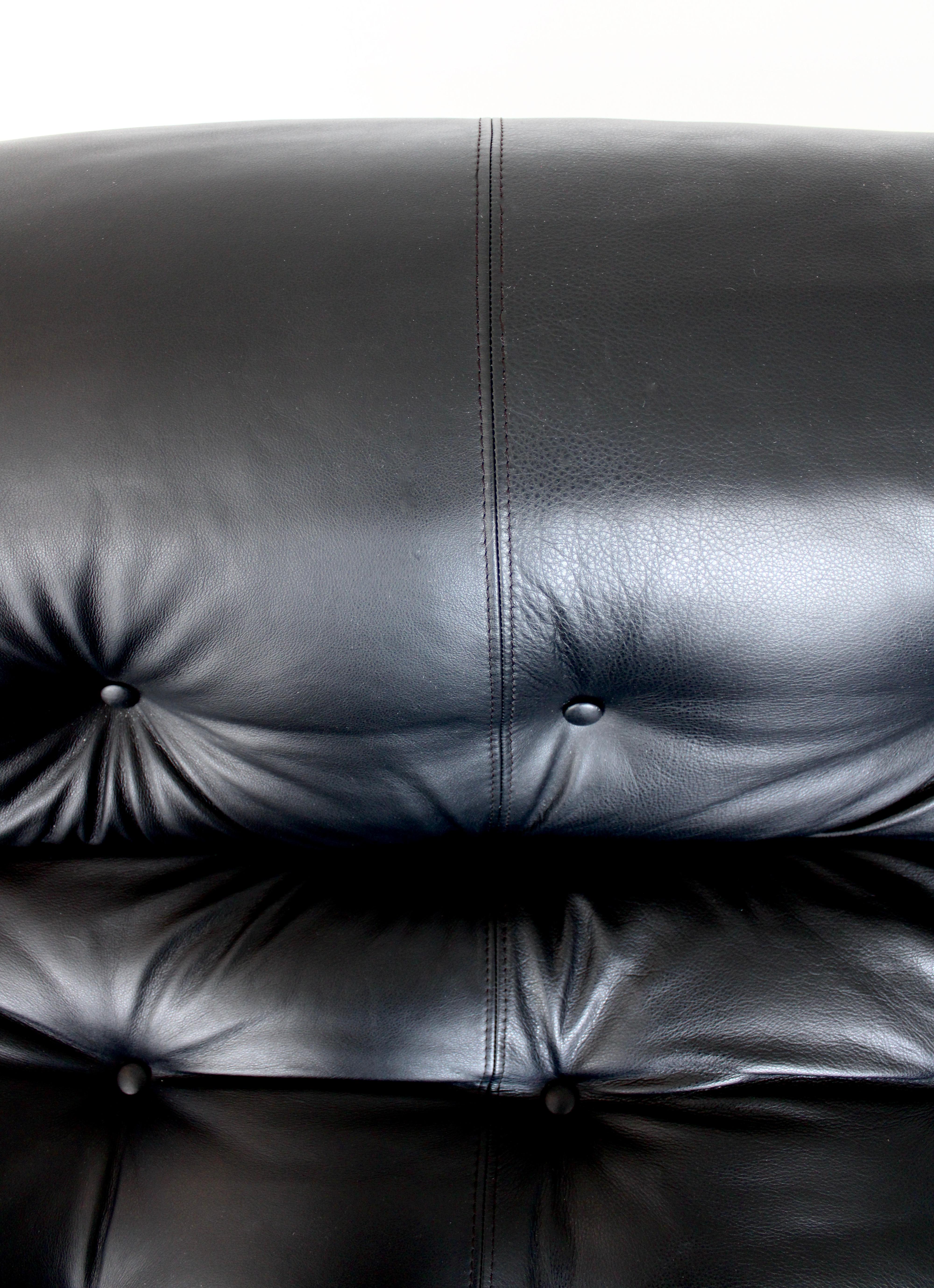 Italian Leather Soriana Settee by Tobia and Afra Scarpa for Cassina 7