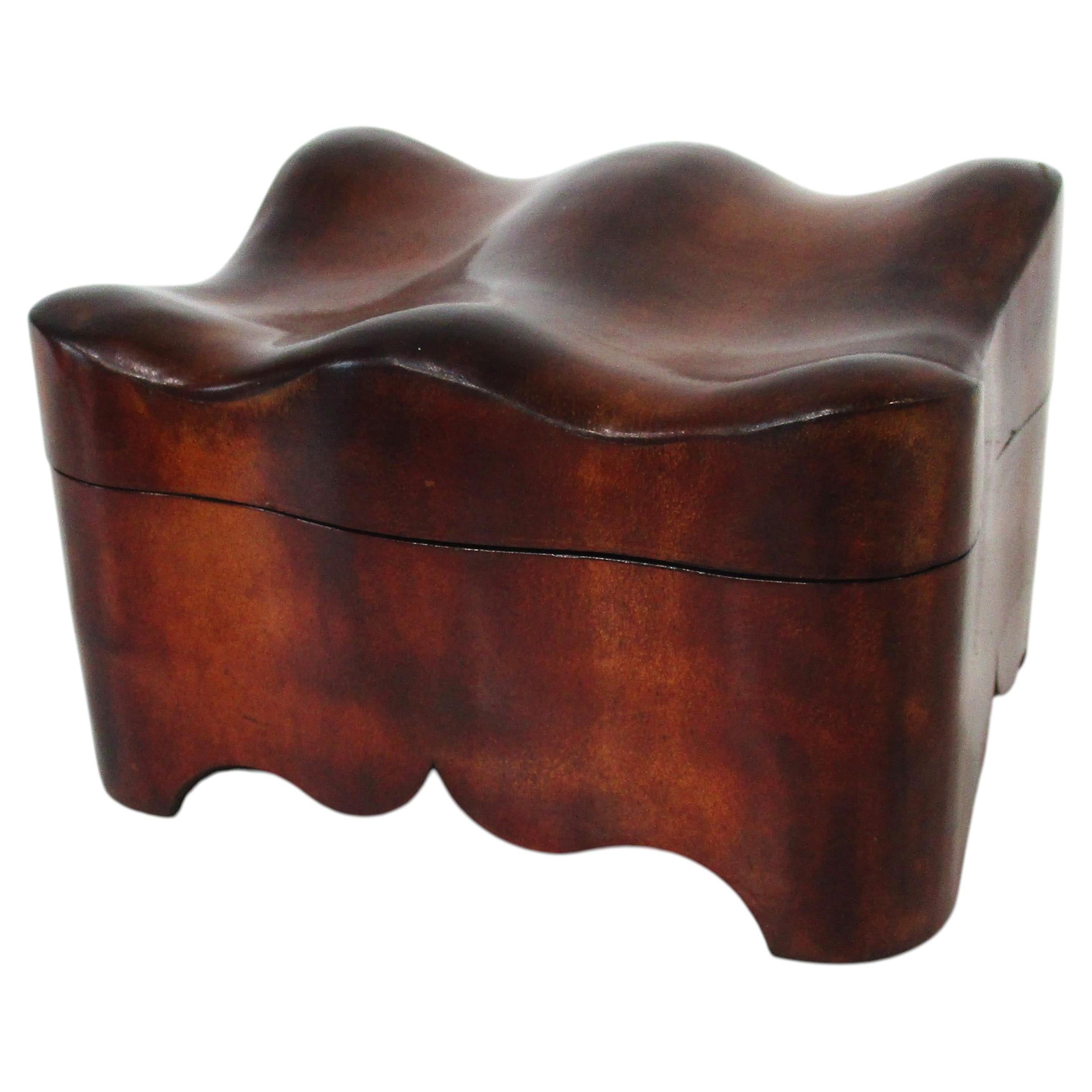 Italian Leather Triple Hump Jewelry Box