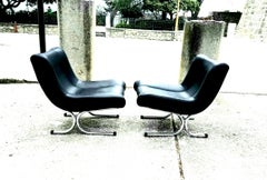 Ensemble italien de leaving Room dans le style de  Gianfranco Frattini pour Cassina