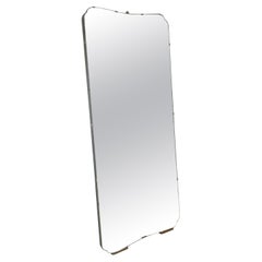 Italian Liberty Full-length floor mirror in dark wood, early 1900s