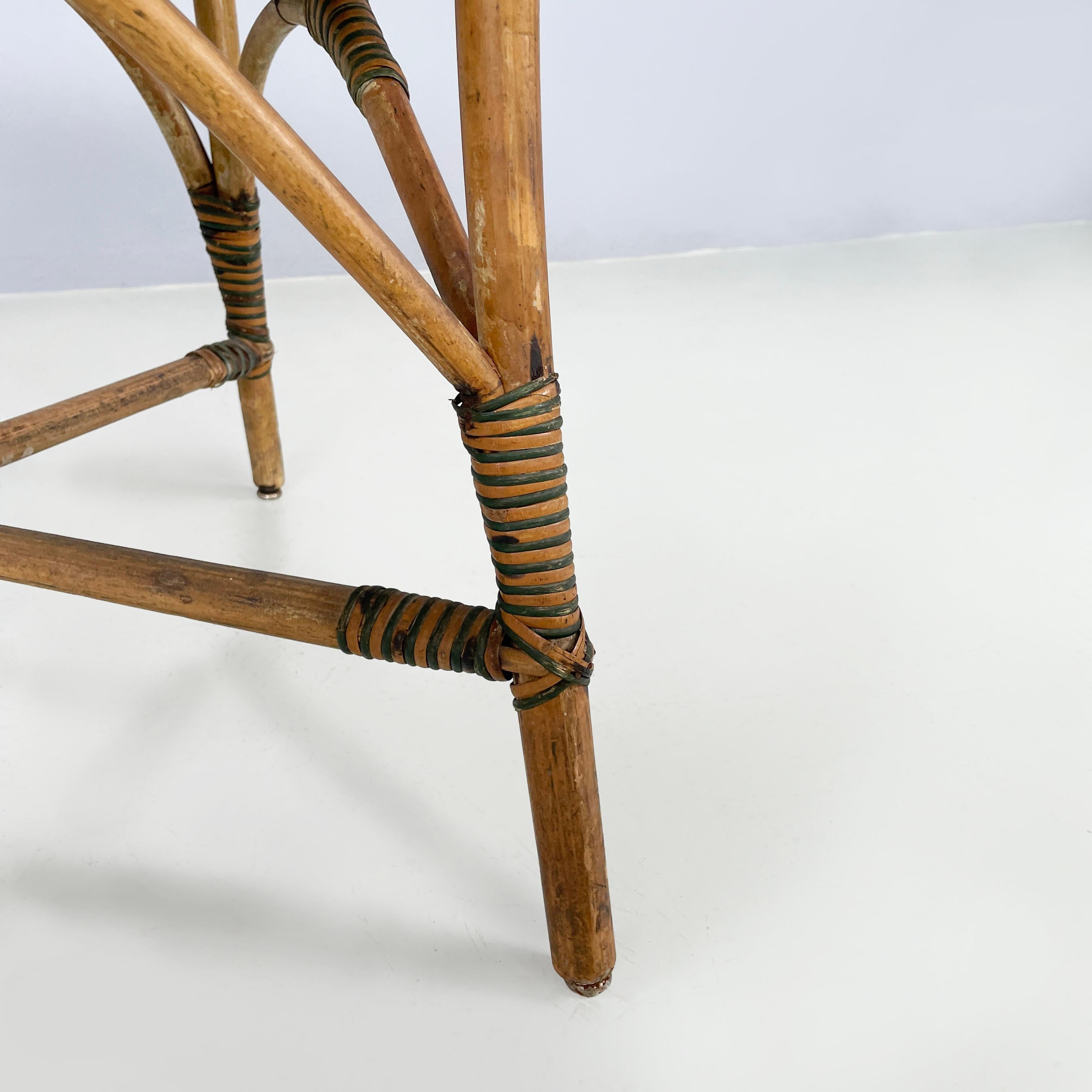 Italienischer Liberty-Außensessel aus Rattan aus dem Palazzo Falconi, frühe 1900er Jahre im Angebot 14