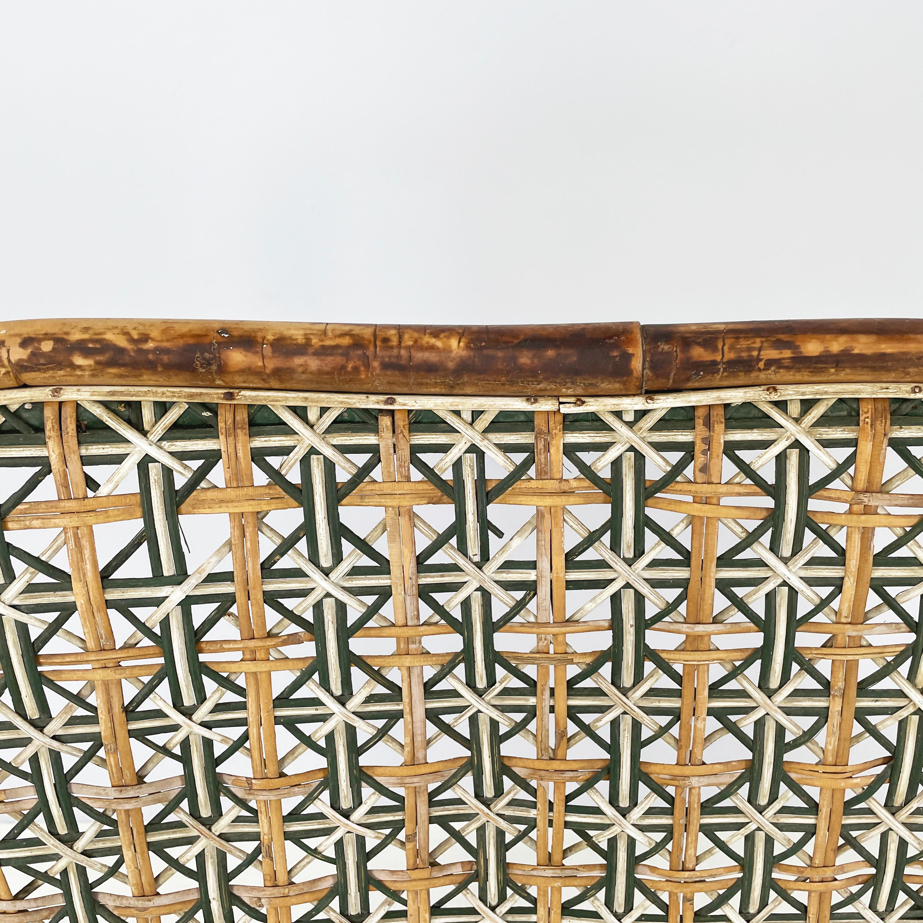 Italienischer Liberty-Außensessel aus Rattan aus dem Palazzo Falconi, frühe 1900er Jahre im Angebot 3