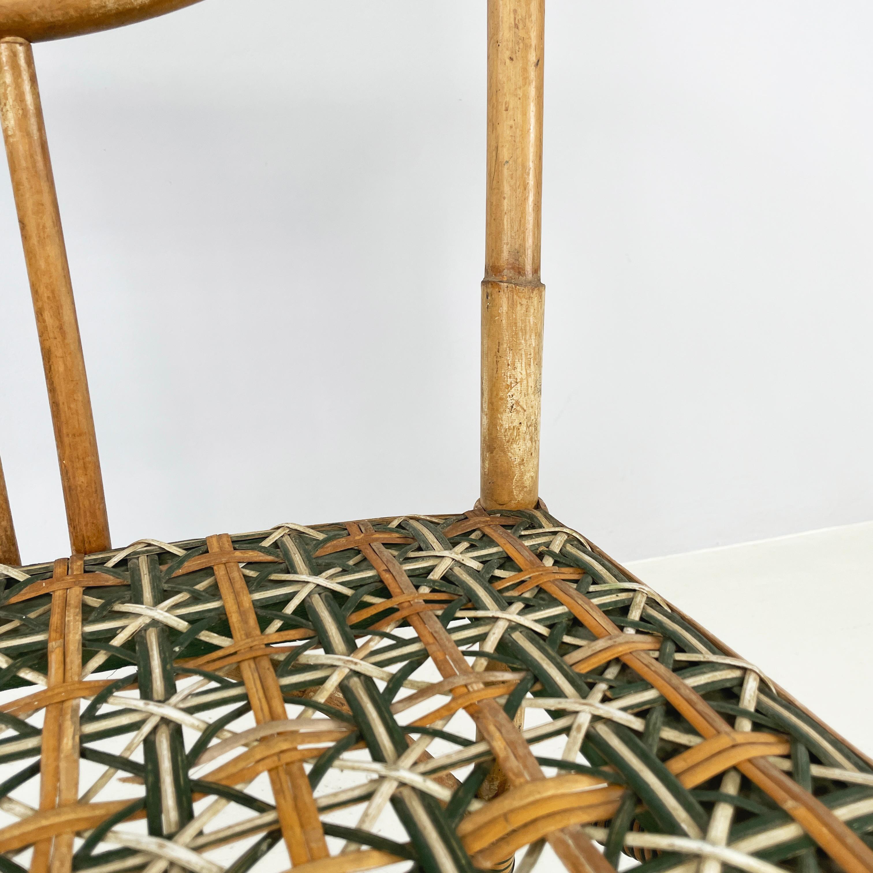 Italienischer Liberty-Außensessel aus Rattan aus dem Palazzo Falconi, frühe 1900er Jahre im Angebot 4