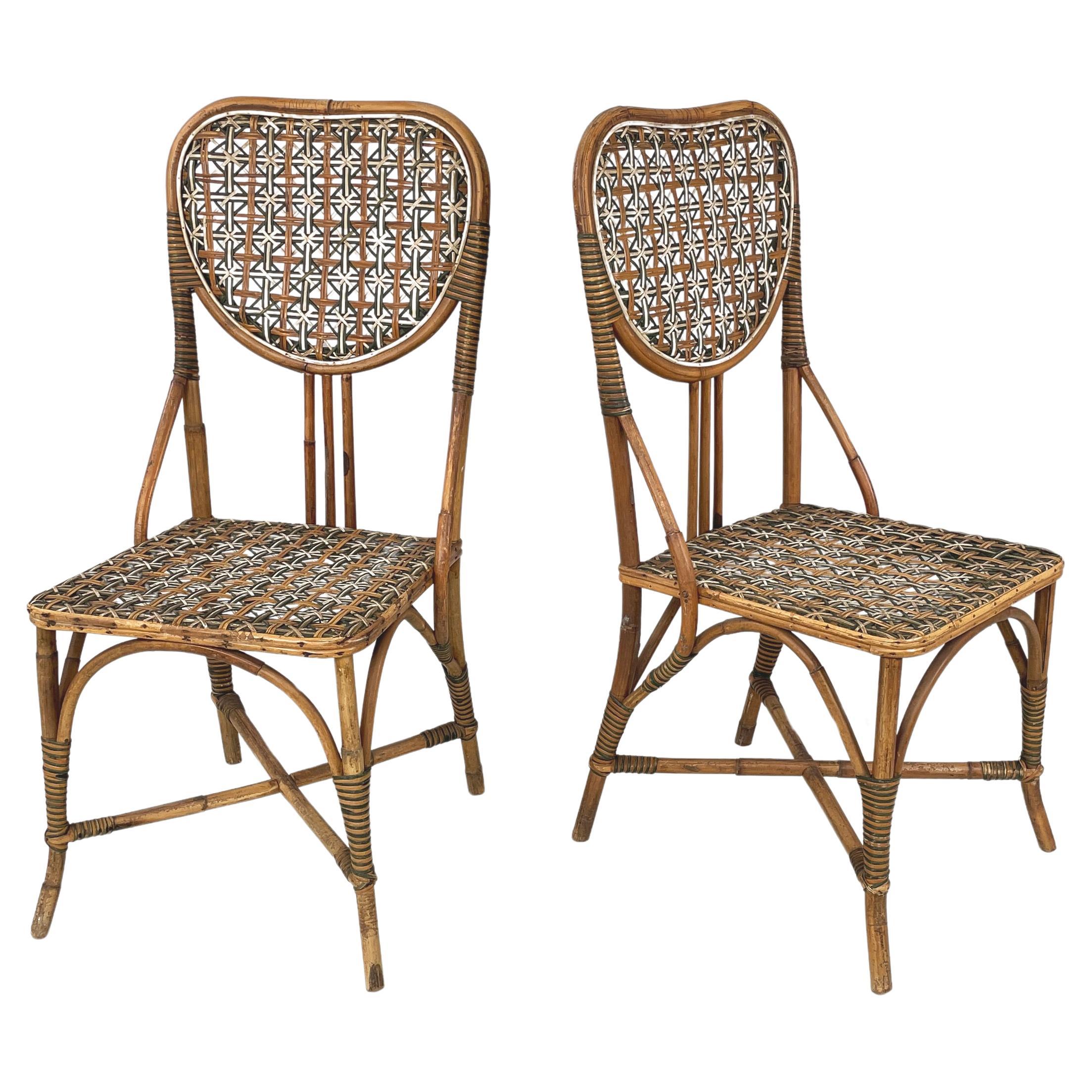 Sedie da esterno Liberty in rattan di Palazzo Falconi, inizio 1900