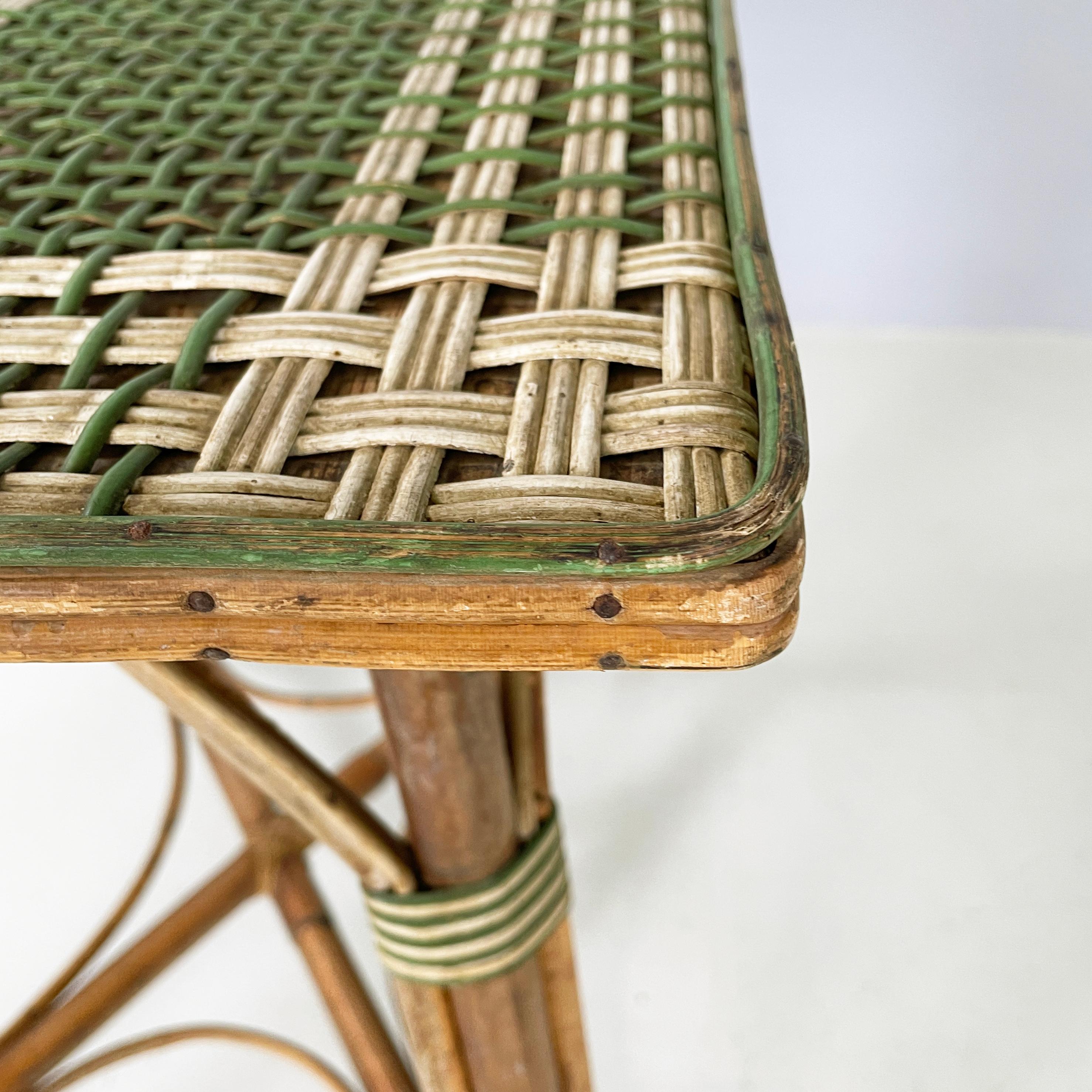 Italienischer Liberty-Esstisch für den Außenbereich aus Rattan von Palazzo Falconi, frühe 1900er Jahre im Angebot 5