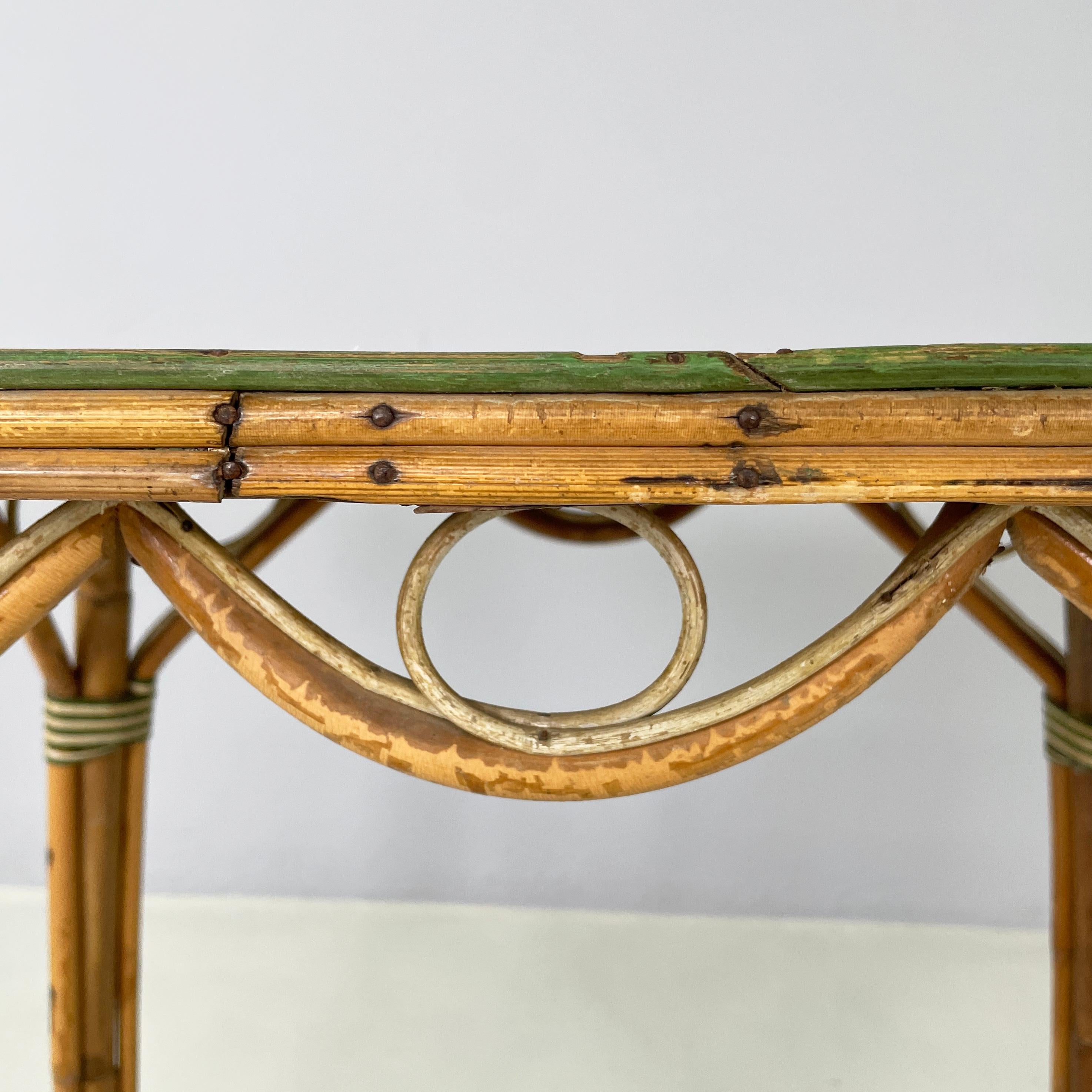 Italienischer Liberty-Esstisch für den Außenbereich aus Rattan von Palazzo Falconi, frühe 1900er Jahre im Angebot 7