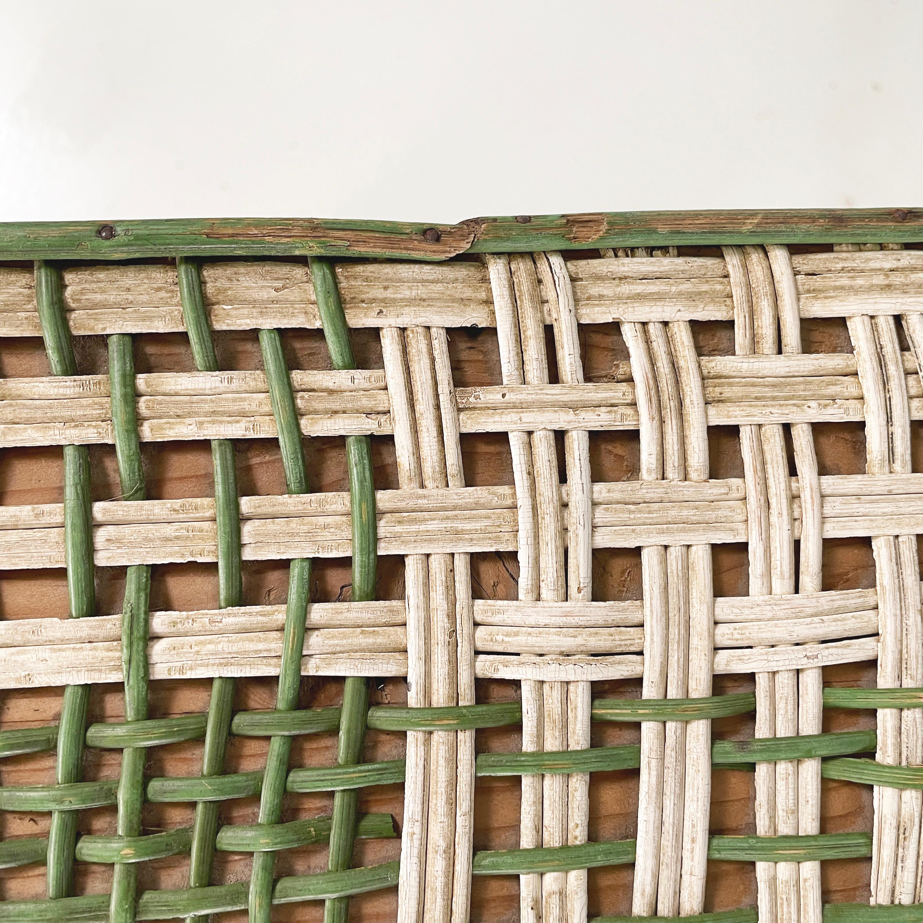 Italienischer Liberty-Esstisch für den Außenbereich aus Rattan von Palazzo Falconi, frühe 1900er Jahre im Angebot 8