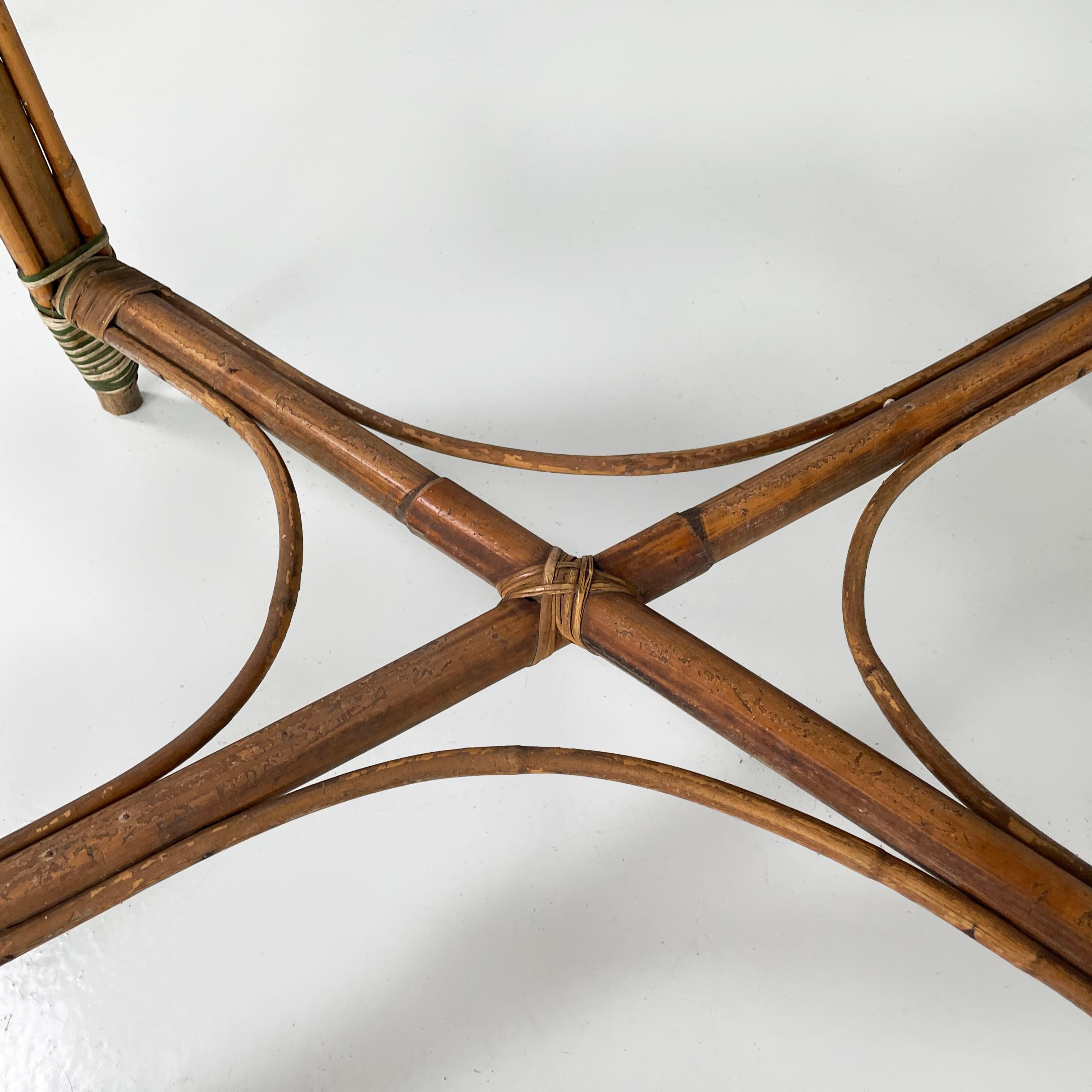 Italienischer Liberty-Esstisch für den Außenbereich aus Rattan von Palazzo Falconi, frühe 1900er Jahre im Angebot 11
