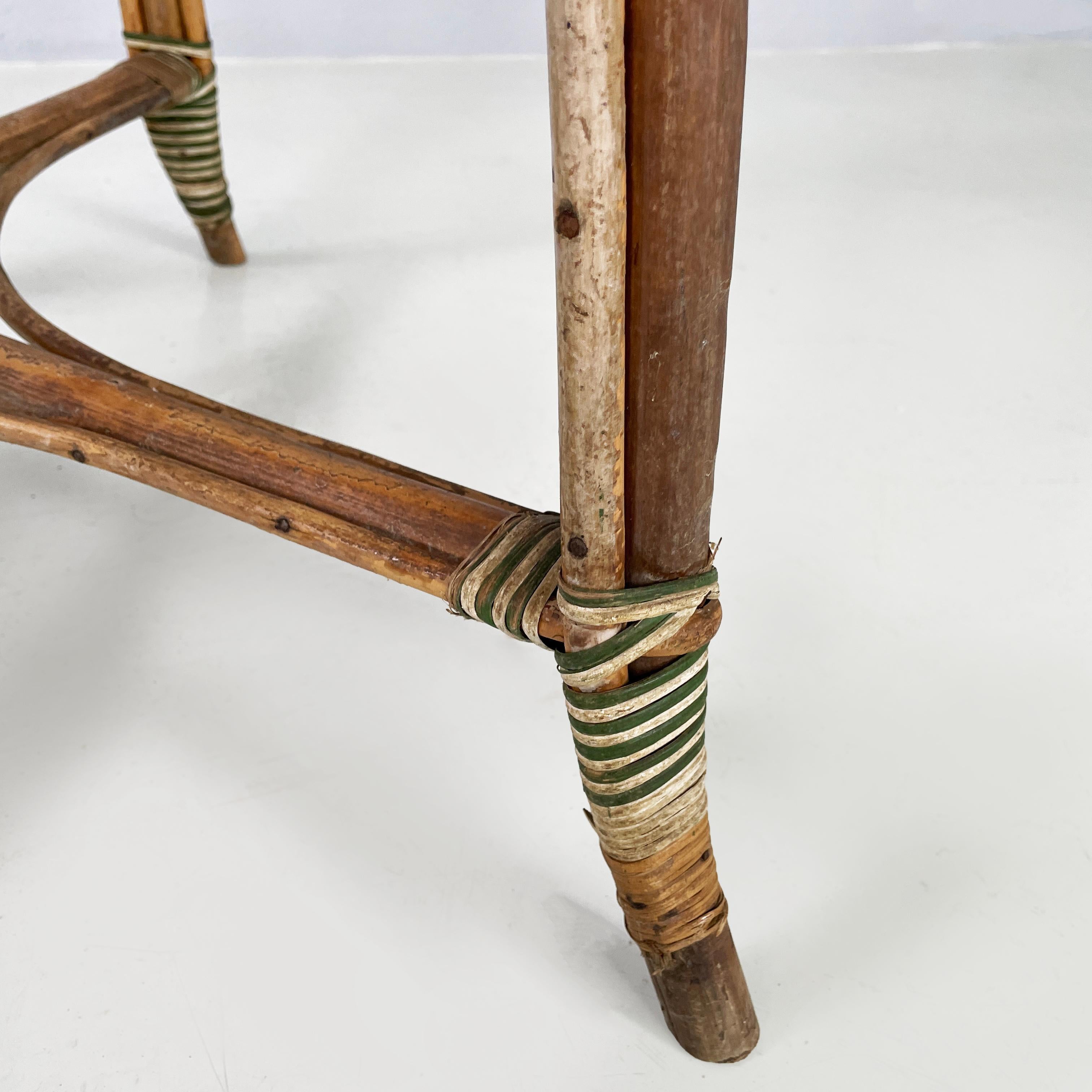 Italienischer Liberty-Esstisch für den Außenbereich aus Rattan von Palazzo Falconi, frühe 1900er Jahre im Angebot 14