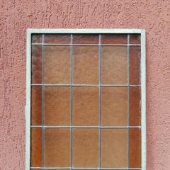 Italian, Liberty, Single Colored Stained Glass, Early 1900s