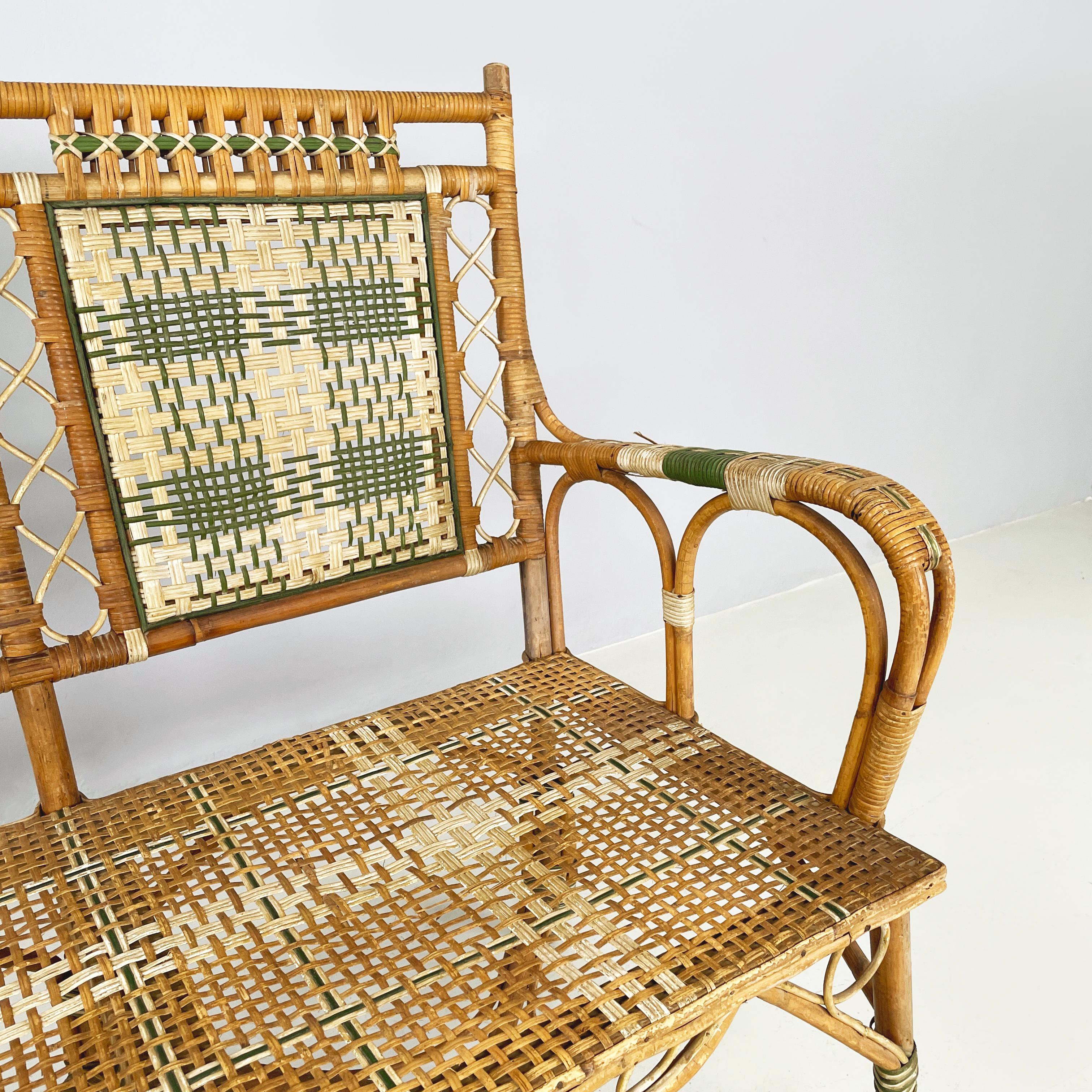 antique wicker bench
