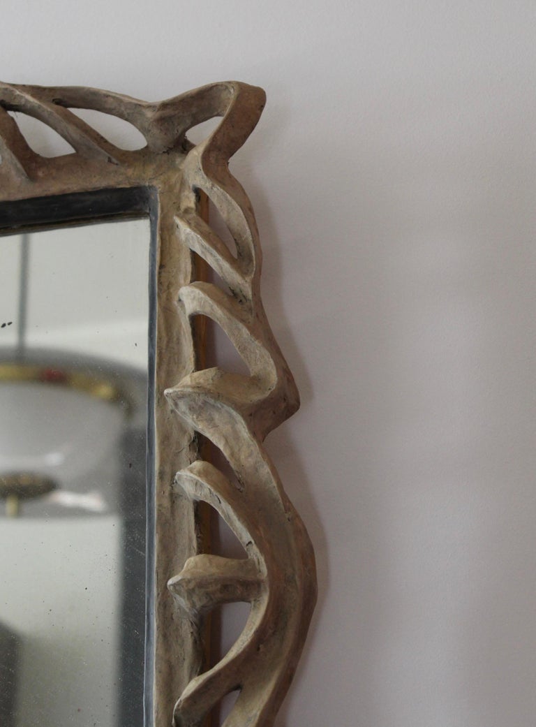 Italian Liberty, Wall Mirror, Papiermâché, Mirror Glass, Italy, c. 1900 For Sale at 1stDibs