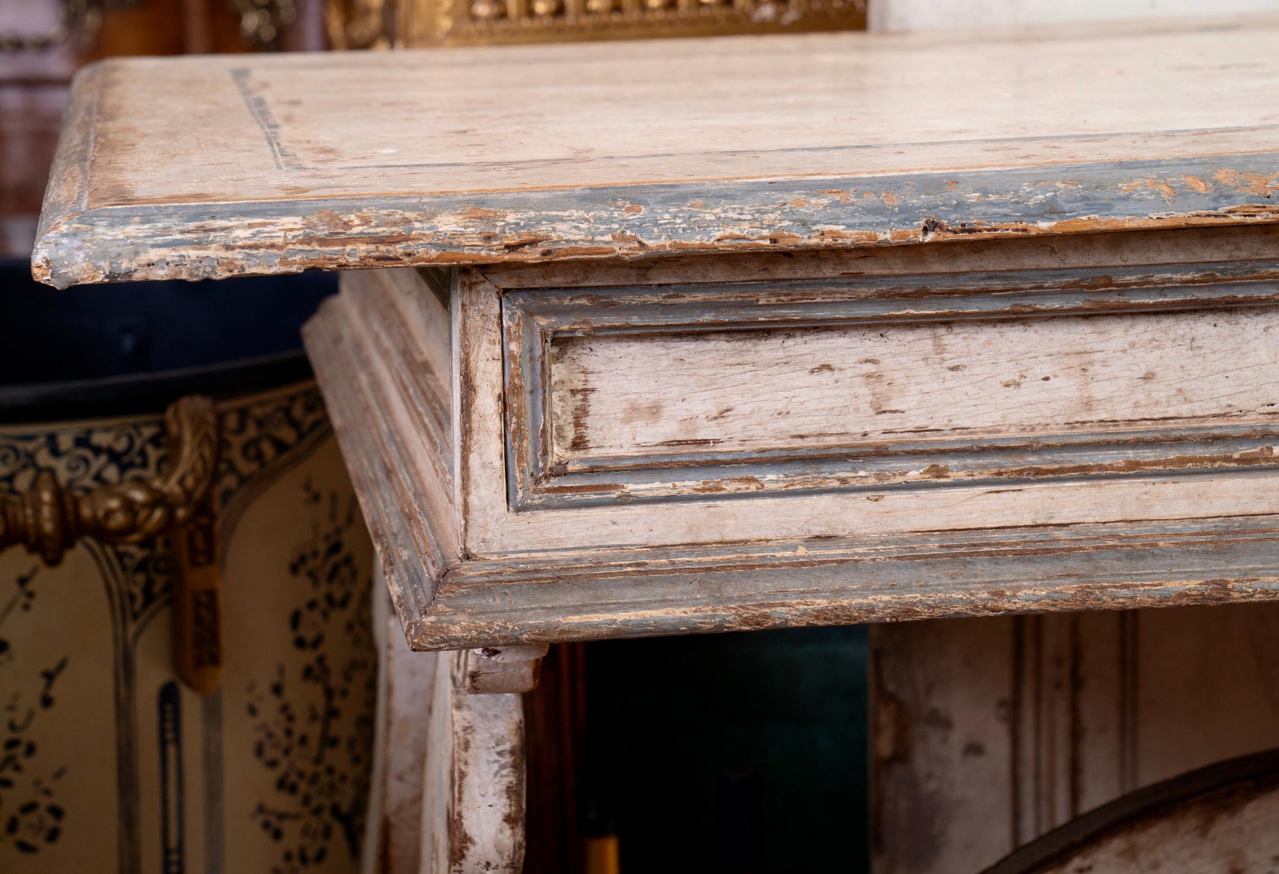 Painted Italian Library Table Desk