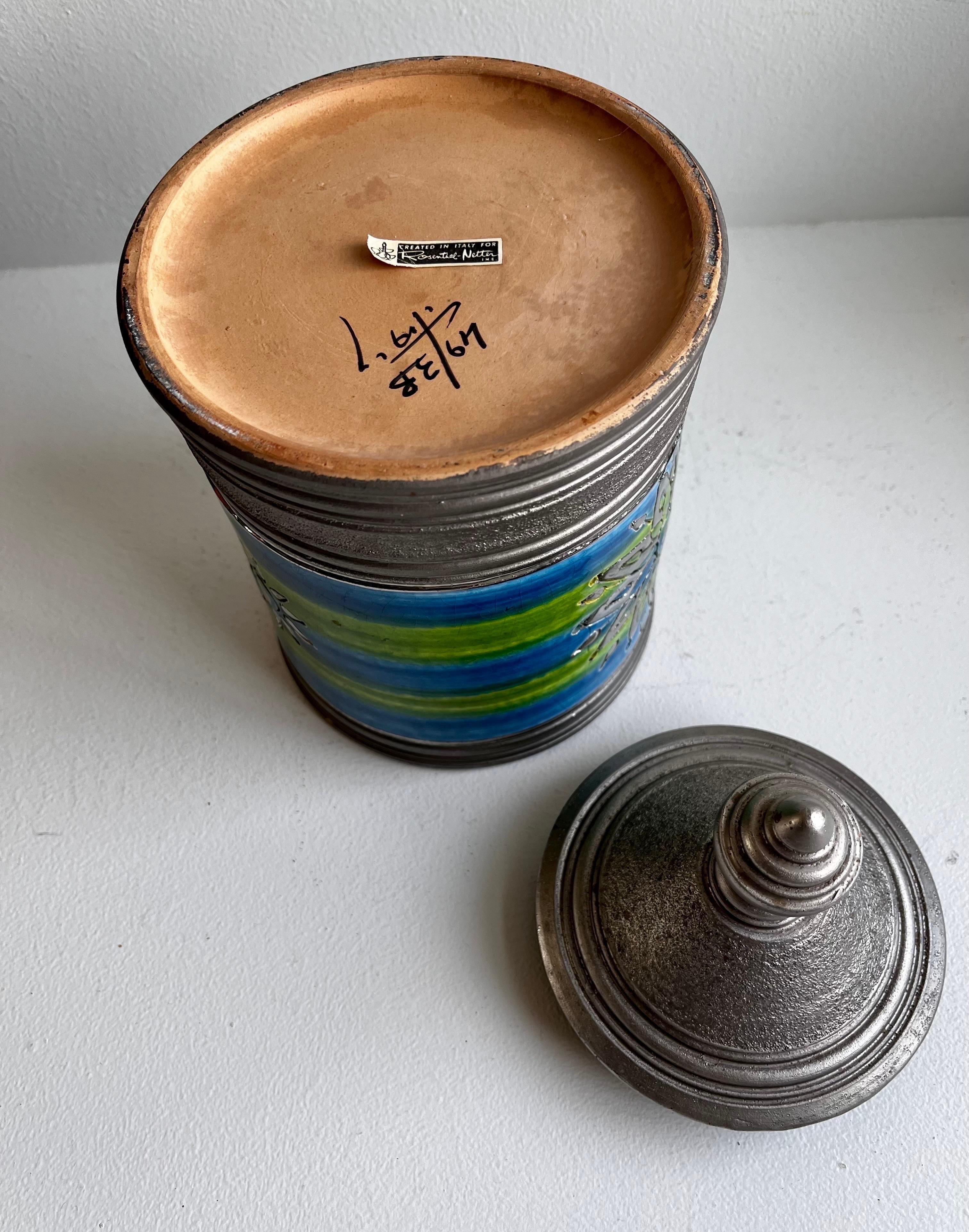 Italian Lidded Jar for Rosenthal Netter, circa 1965 For Sale 9