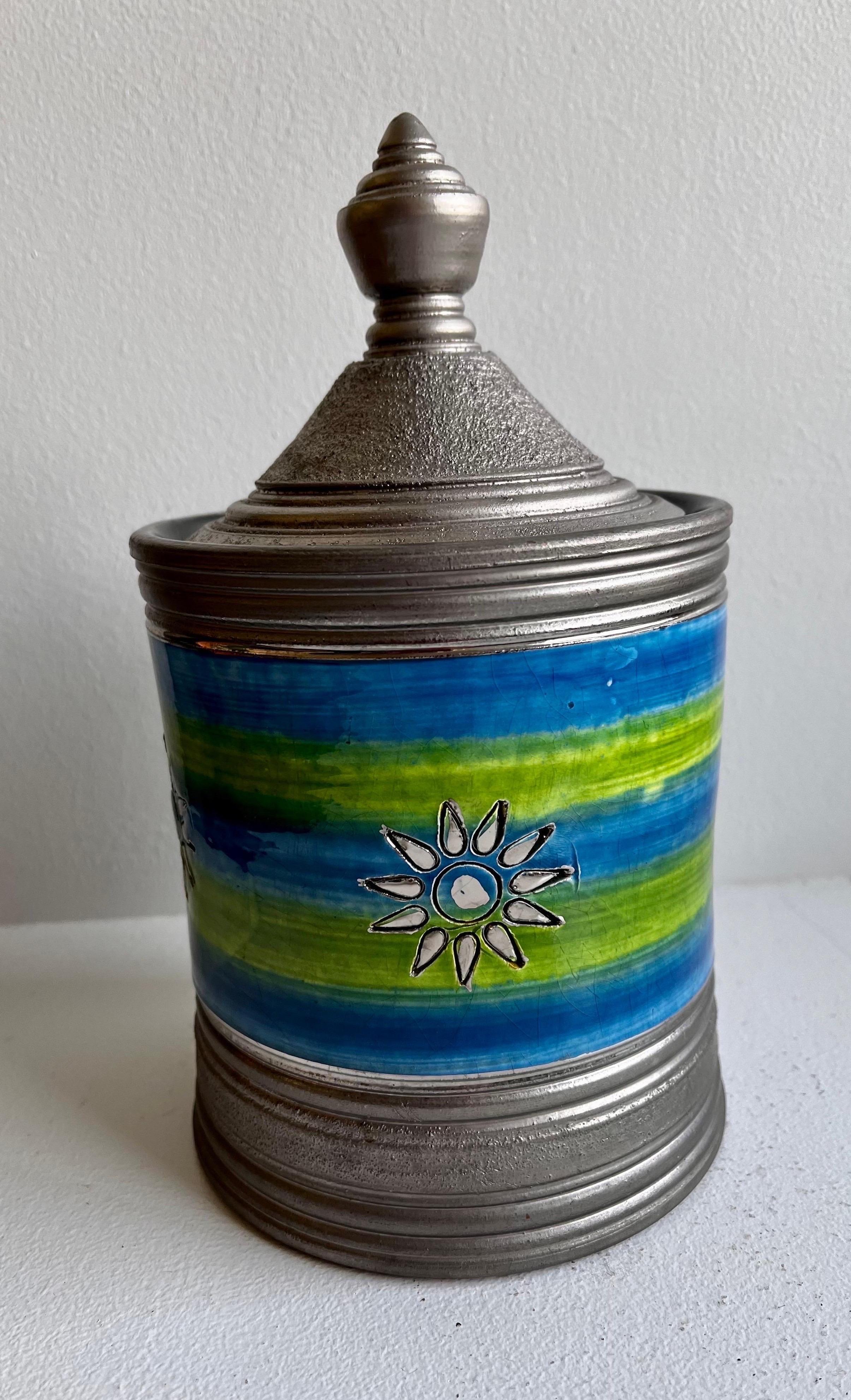 Pottery Italian Lidded Jar for Rosenthal Netter, circa 1965 For Sale