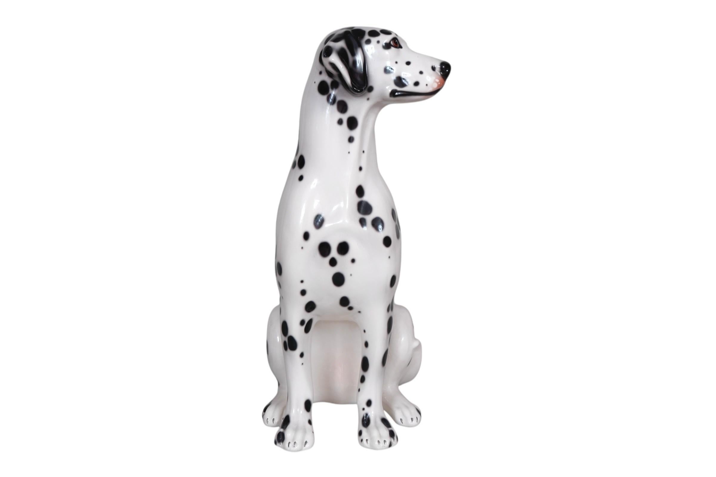 Italian Life Size Porcelain Dalmatian by Bell'Europa 1