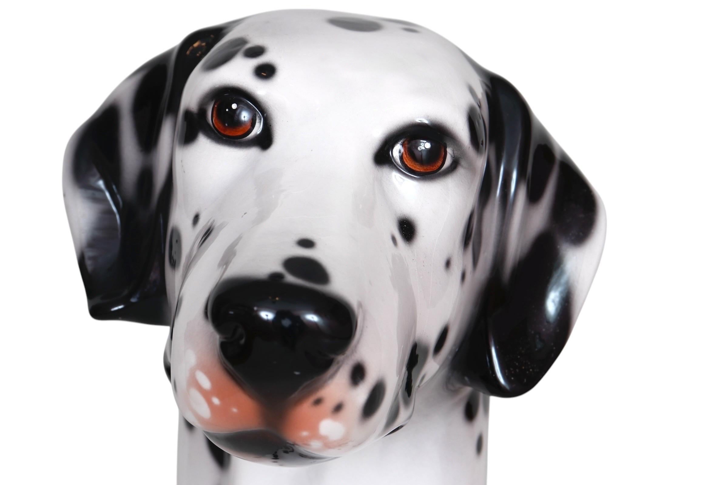 Italian Life Size Porcelain Dalmatian by Bell'Europa 3
