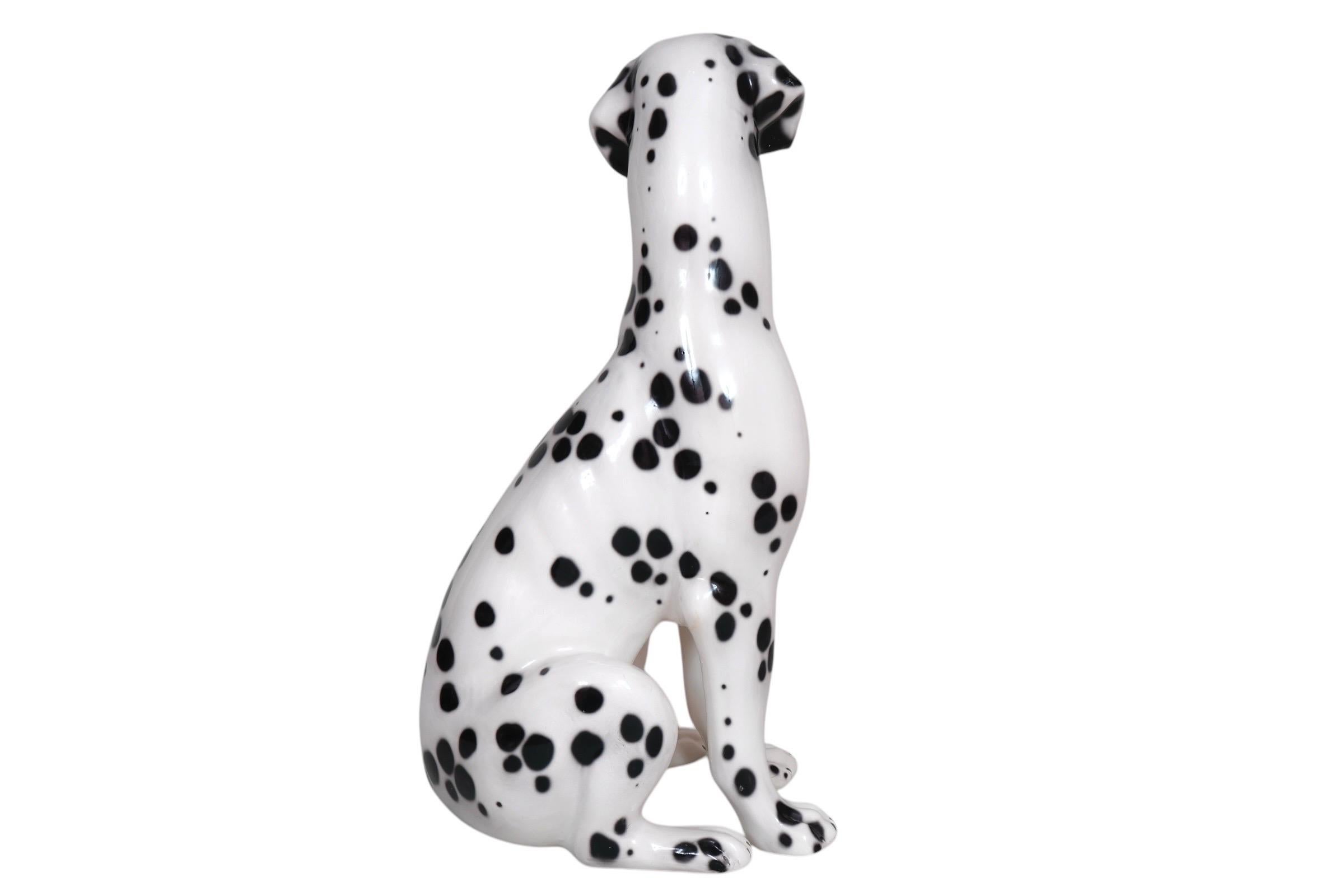 Italian Life Size Porcelain Dalmatian by Bell'Europa 4