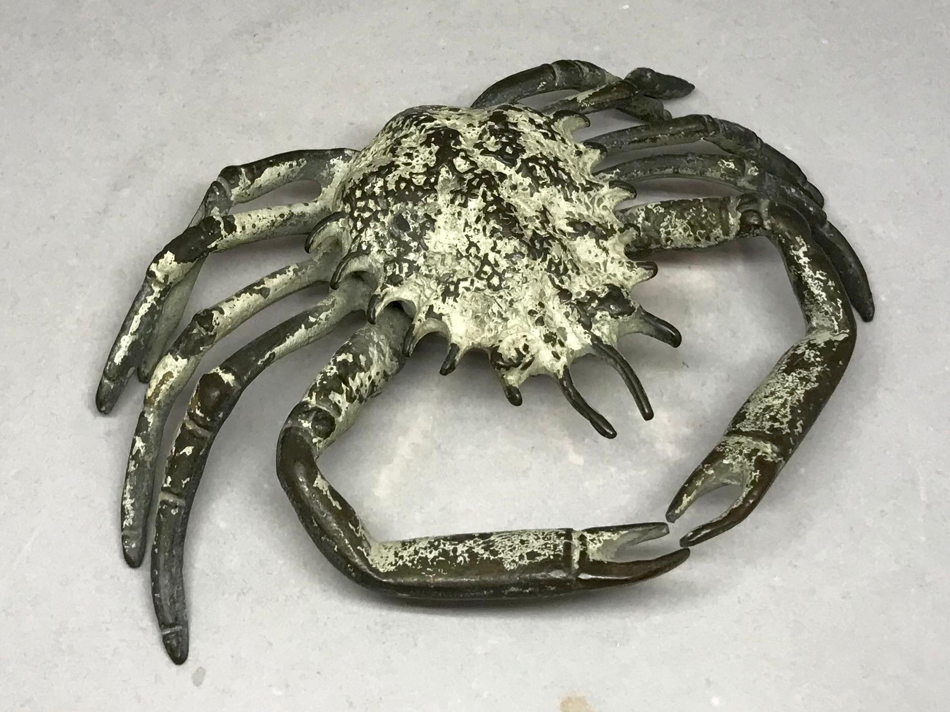 Italian Life-Size Bronze Crab In Good Condition In New York, NY