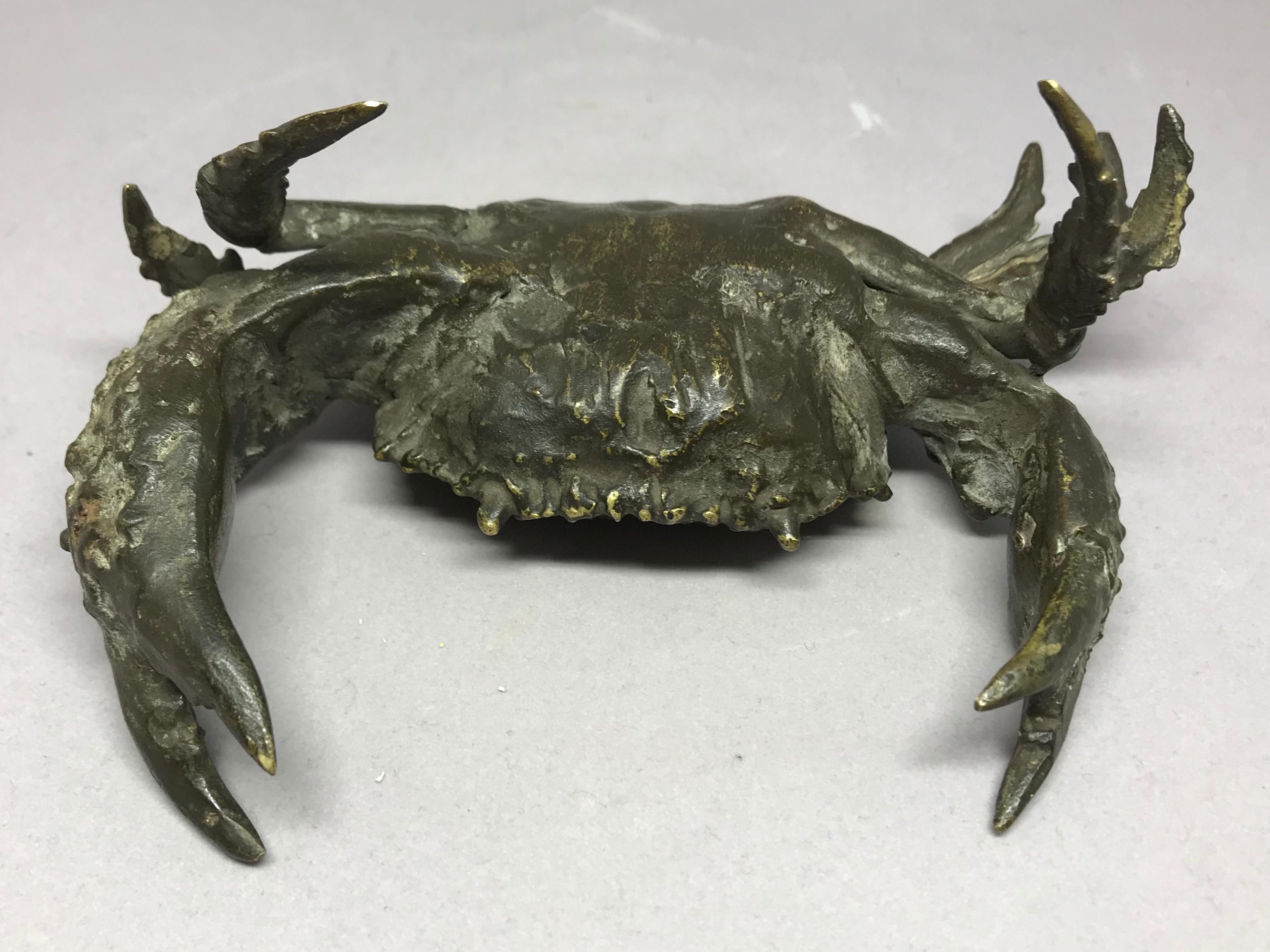 Italian Lifesize Bronze Crab 1