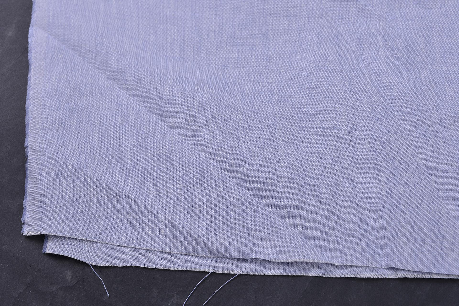 Machine-Made Italian Light Blue Linen in Wide Width For Sale