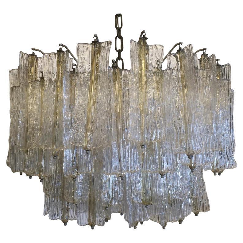 Italian Lighting Eliche Chandelier by Venini Murano, 1960