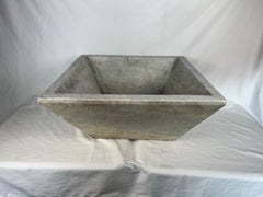 Hand-Carved Stone Trough Sink Basin, Continental Europe, 19th Century Style