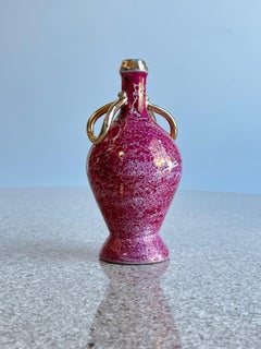 Italian Limoges Porcelain Burgundy and Gold
