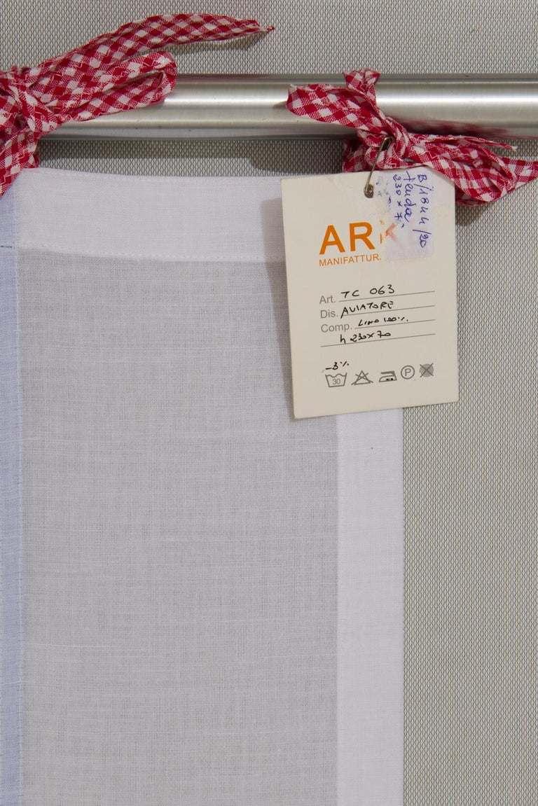 Italian Linen Curtain "Aviator with Parachute" For Sale at 1stDibs