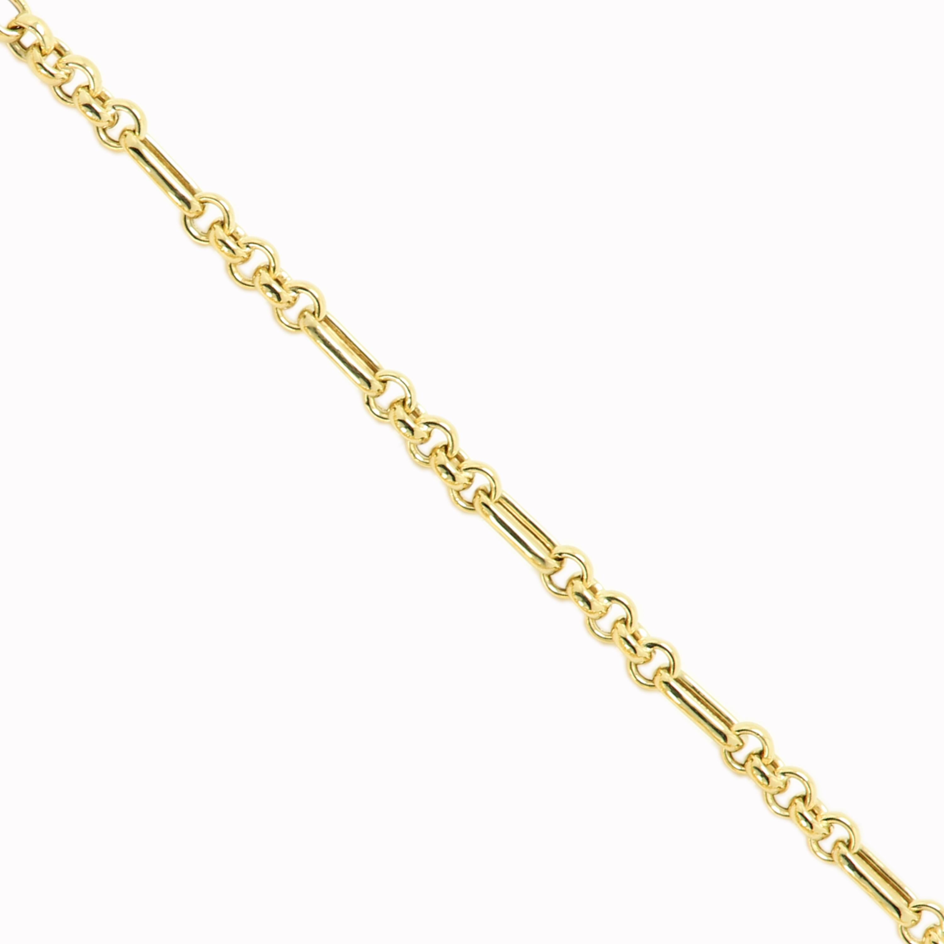 Italienisches Gliederkette-Armband aus 14 Karat  Gold Trendy Link Armband im Zustand „Neu“ im Angebot in Brooklyn, NY