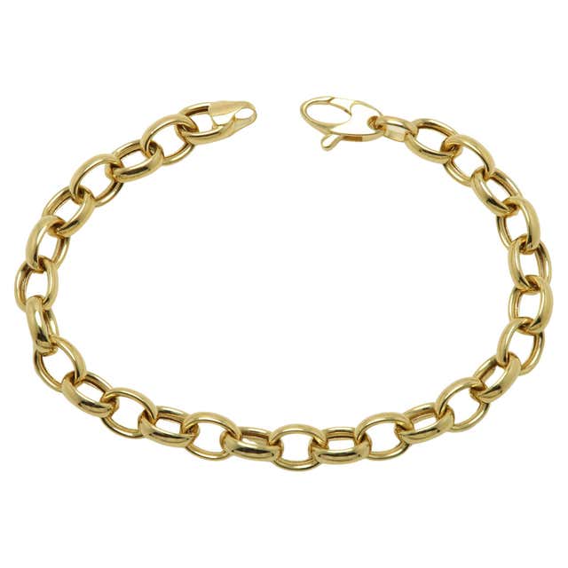 Italian X Link Gold Bracelet 14 Karat Gold For Sale at 1stDibs