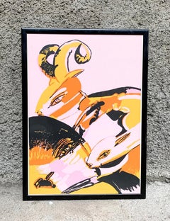 Litografía italiana de Remo Brindisi Prueba de autor, años 80