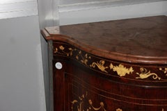 Italian Lombard Corner Cabinet from the 1700s in Rosewood with Pyrographed Ivory