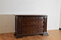 Italian, Lombardia, Walnut & Ebonized Massive Cassettone, Early 18th century