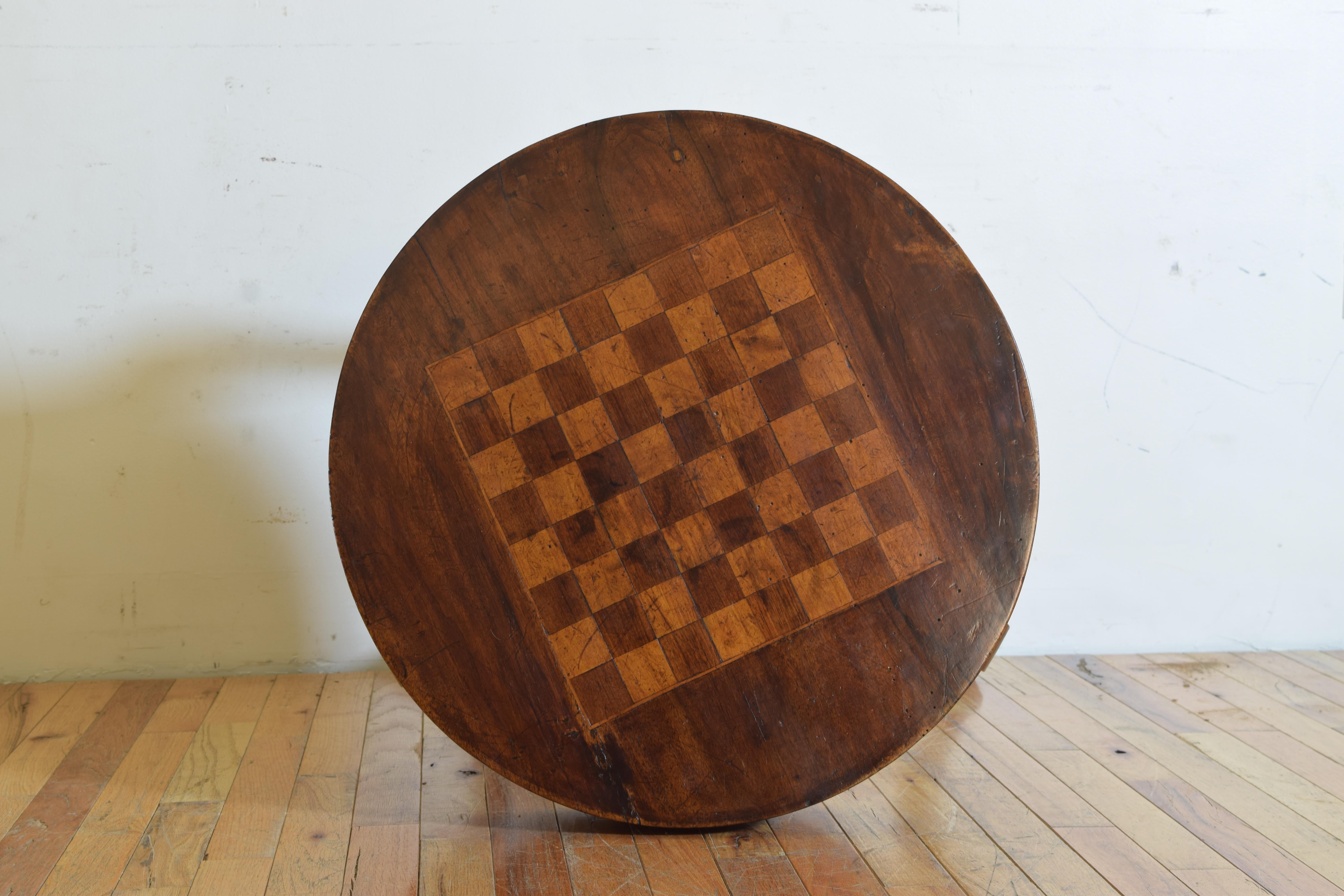 Italian, Lombardia, Walnut and Inlaid Games Table, Chessboard Top, 19th Century 9