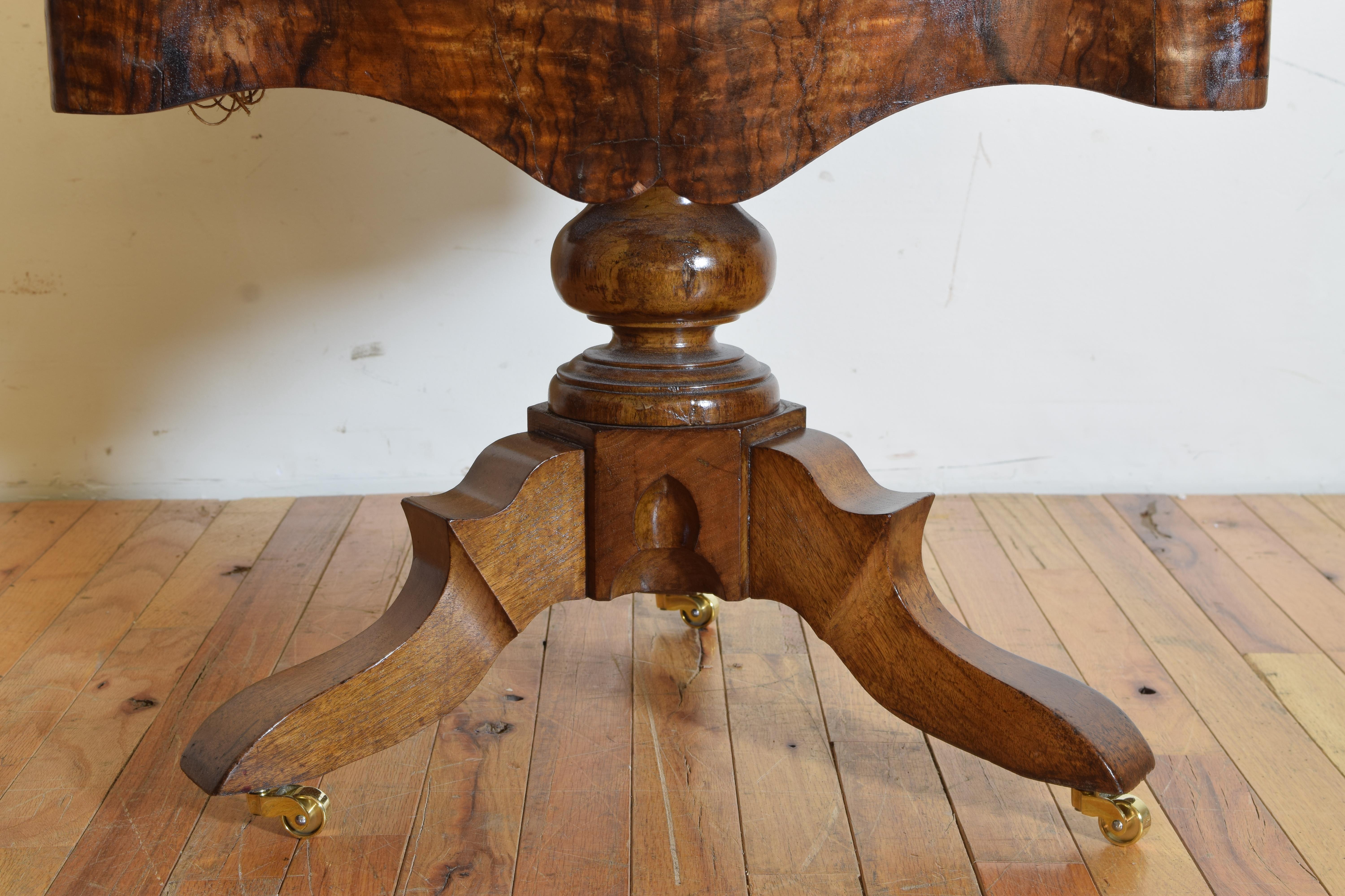 Italian, Lombardia, Walnut Swivel Desk Chair, Early 19th Century 5